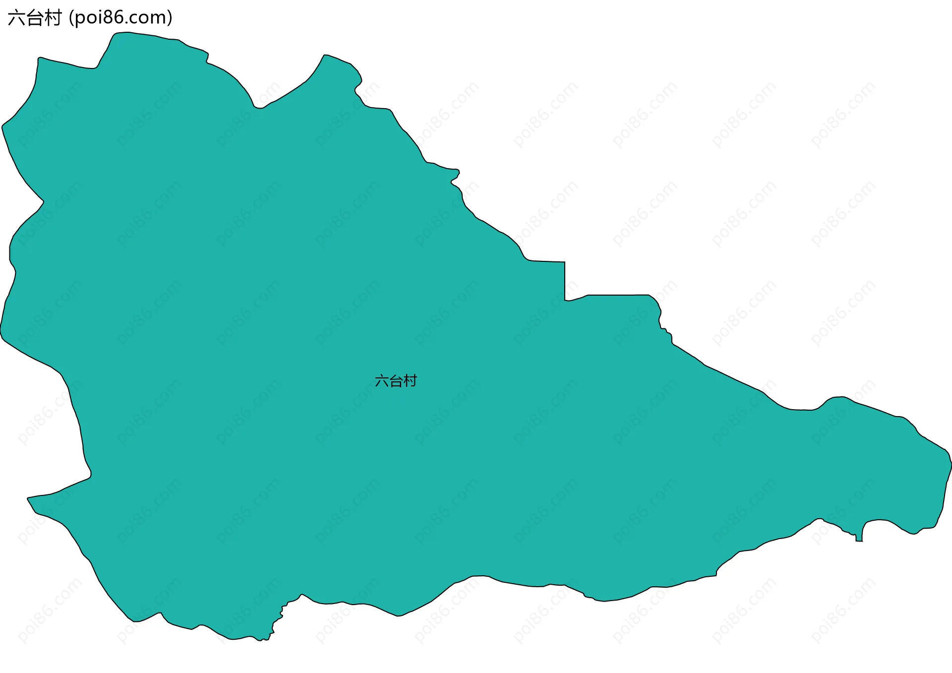 六台村边界地图