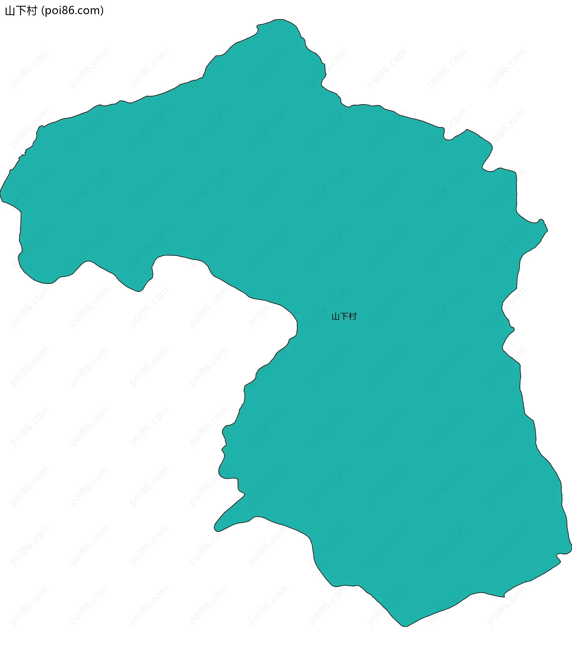山下村边界地图