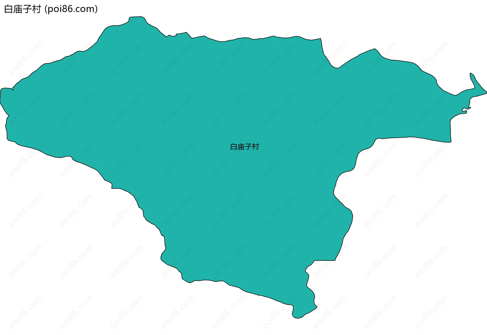 白庙子村边界地图