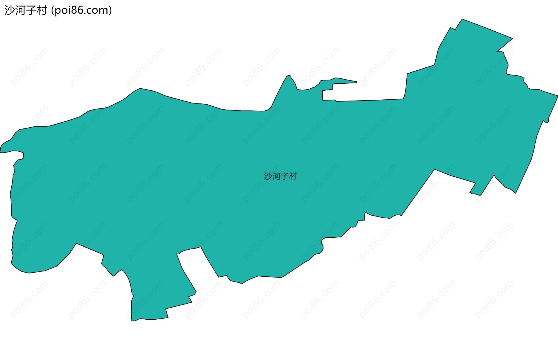 沙河子村边界地图