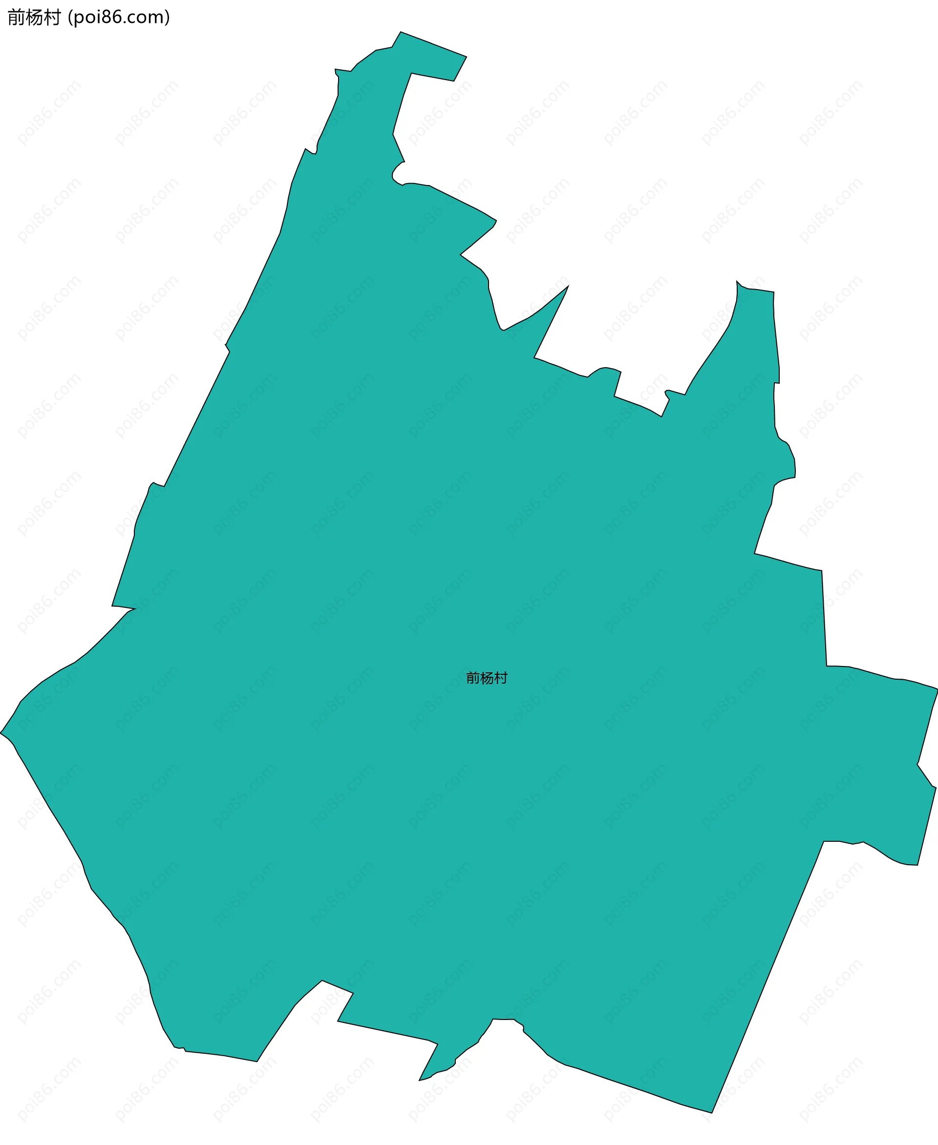 前杨村边界地图