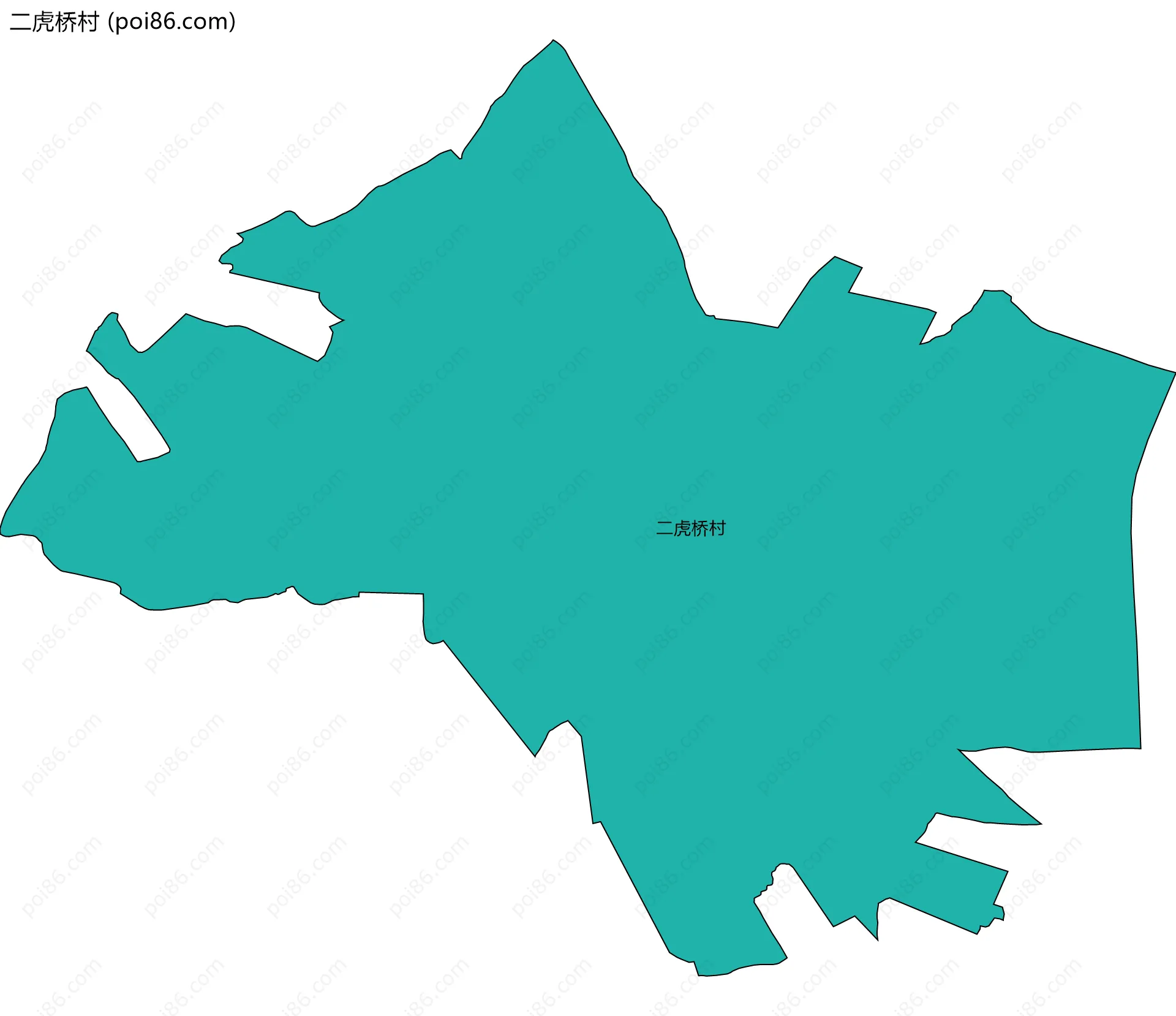 二虎桥村边界地图