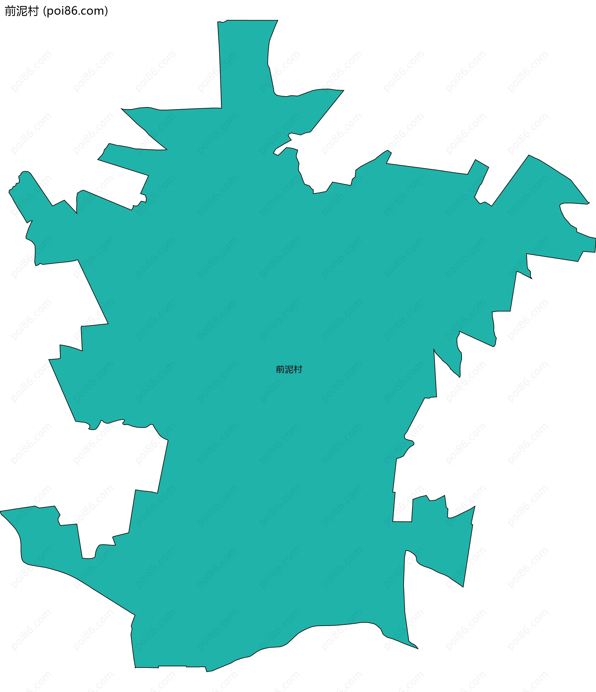 前泥村边界地图