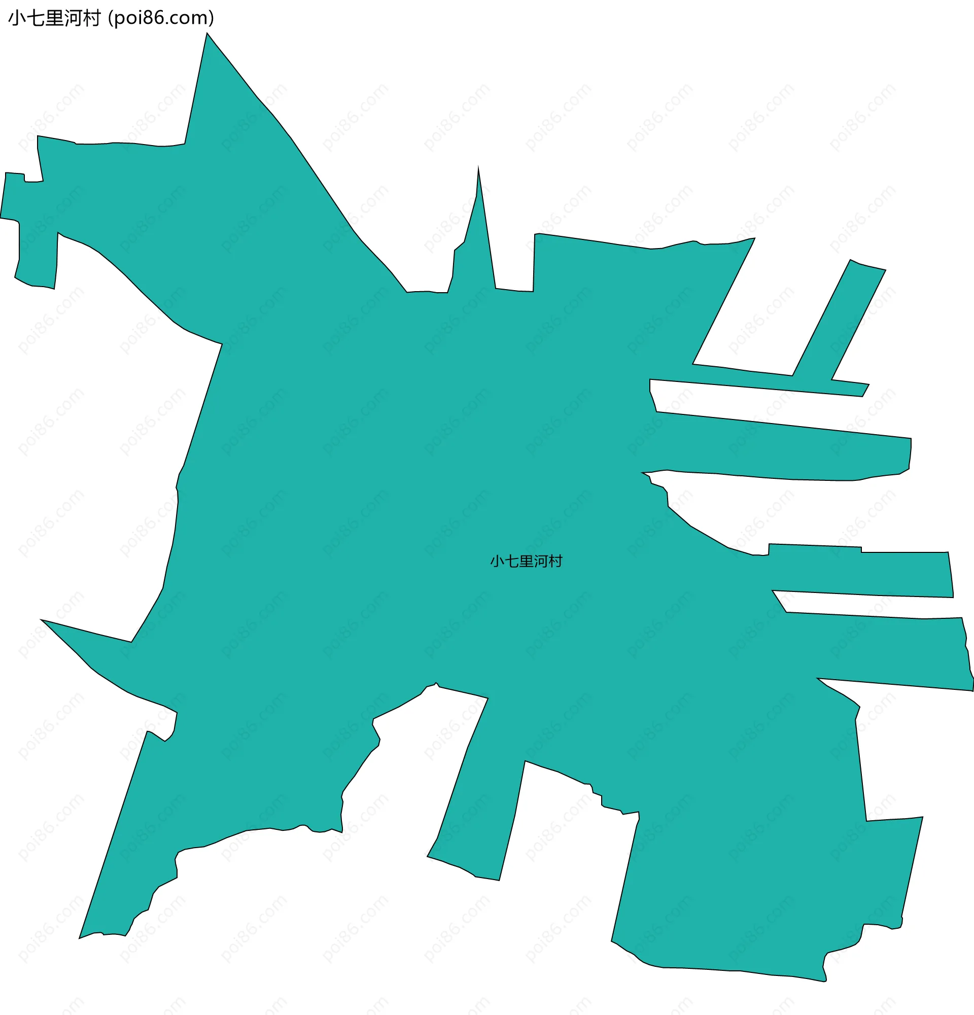 小七里河村边界地图