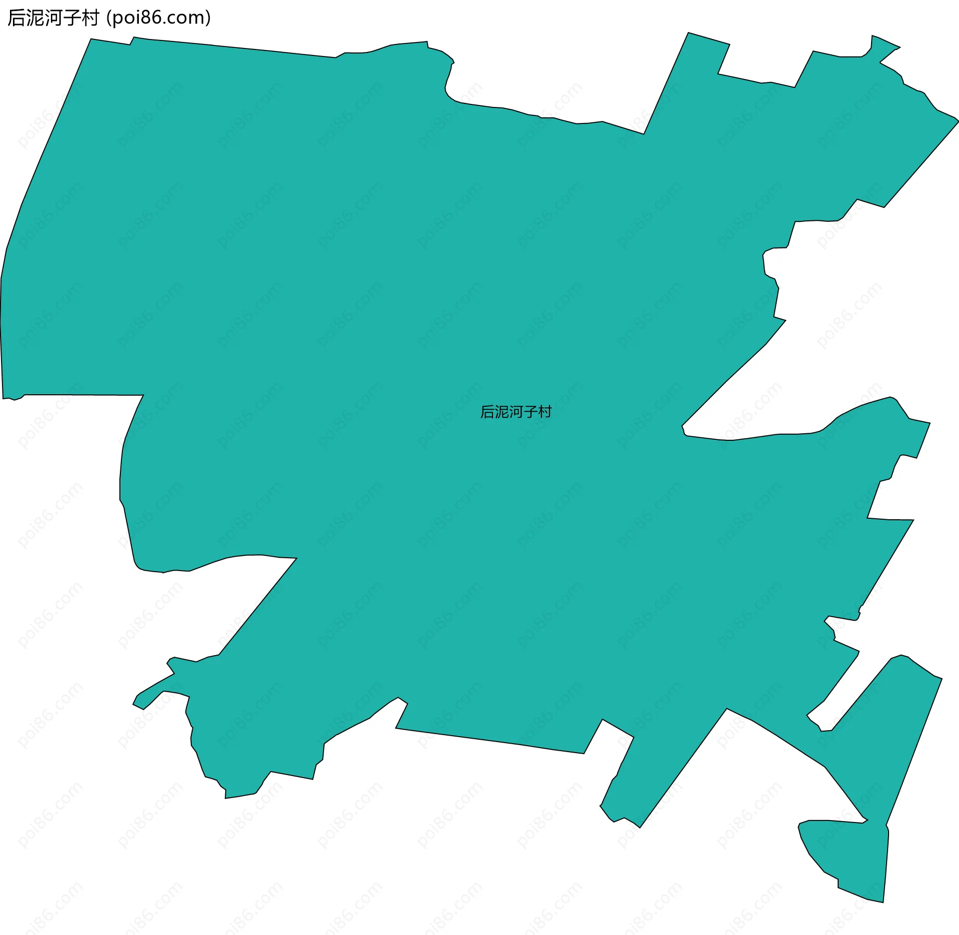 后泥河子村边界地图