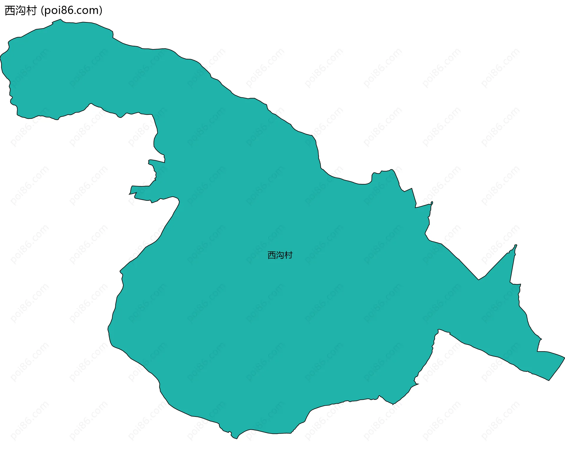 西沟村边界地图