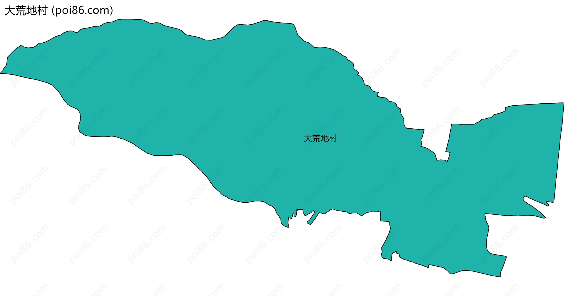 大荒地村边界地图