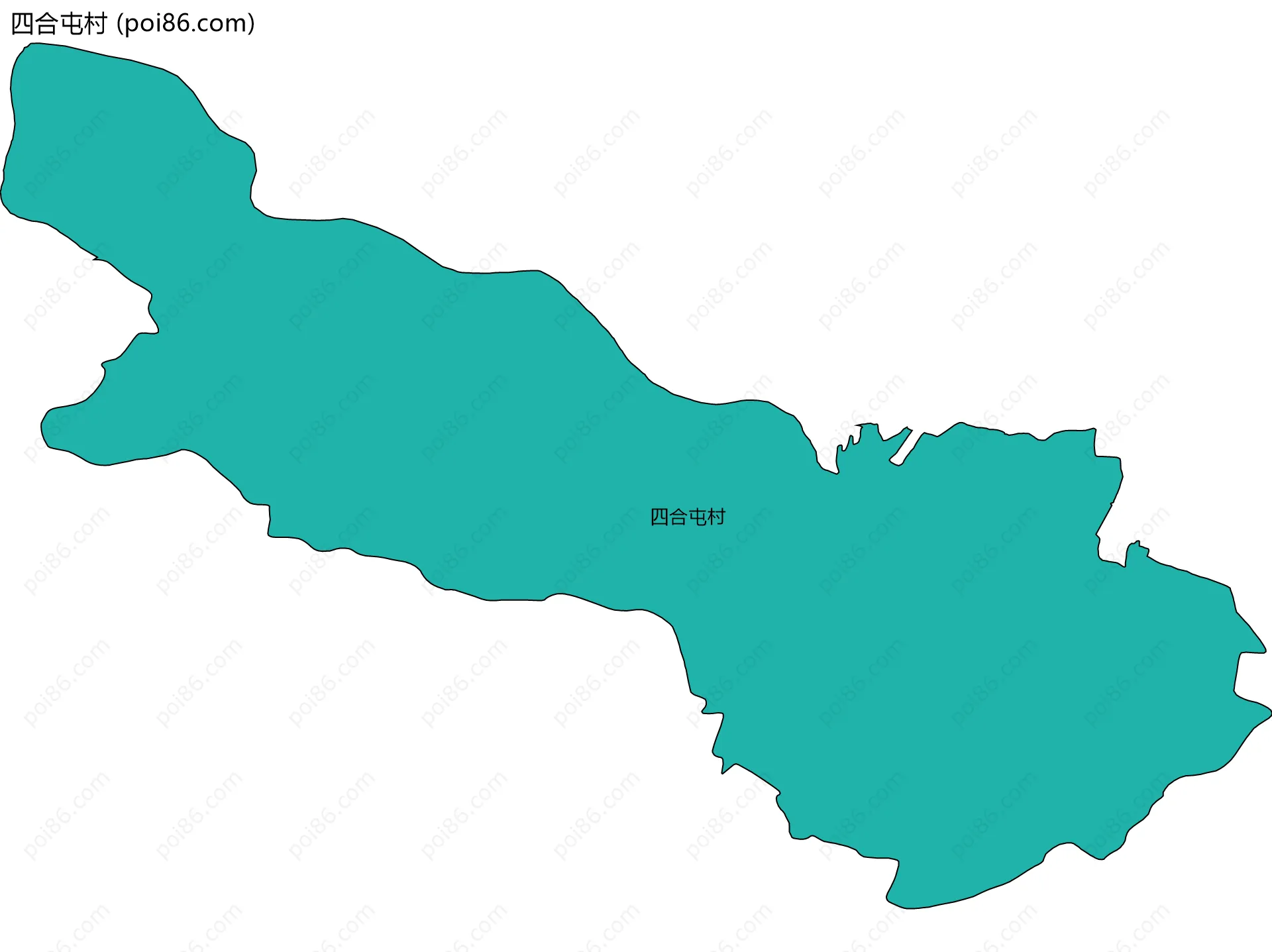 四合屯村边界地图