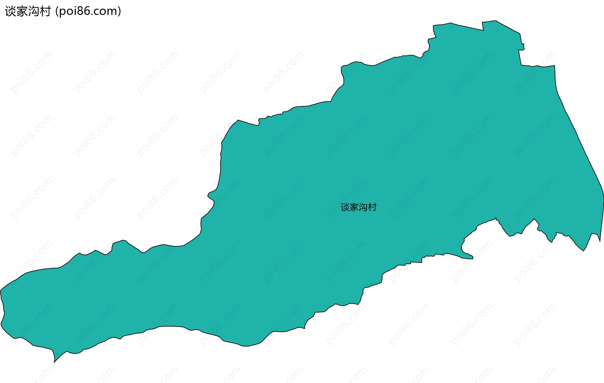 谈家沟村边界地图