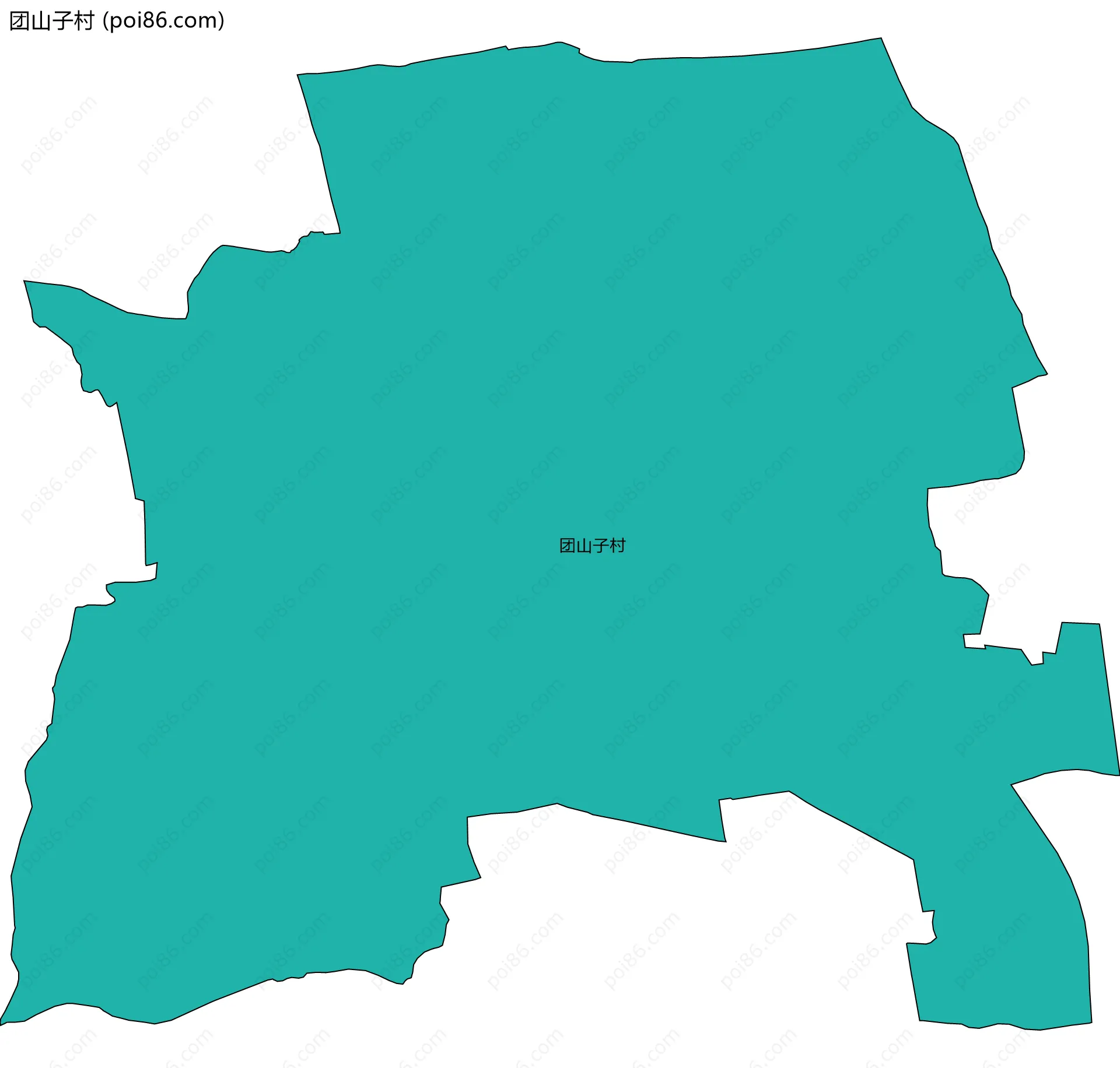 团山子村边界地图