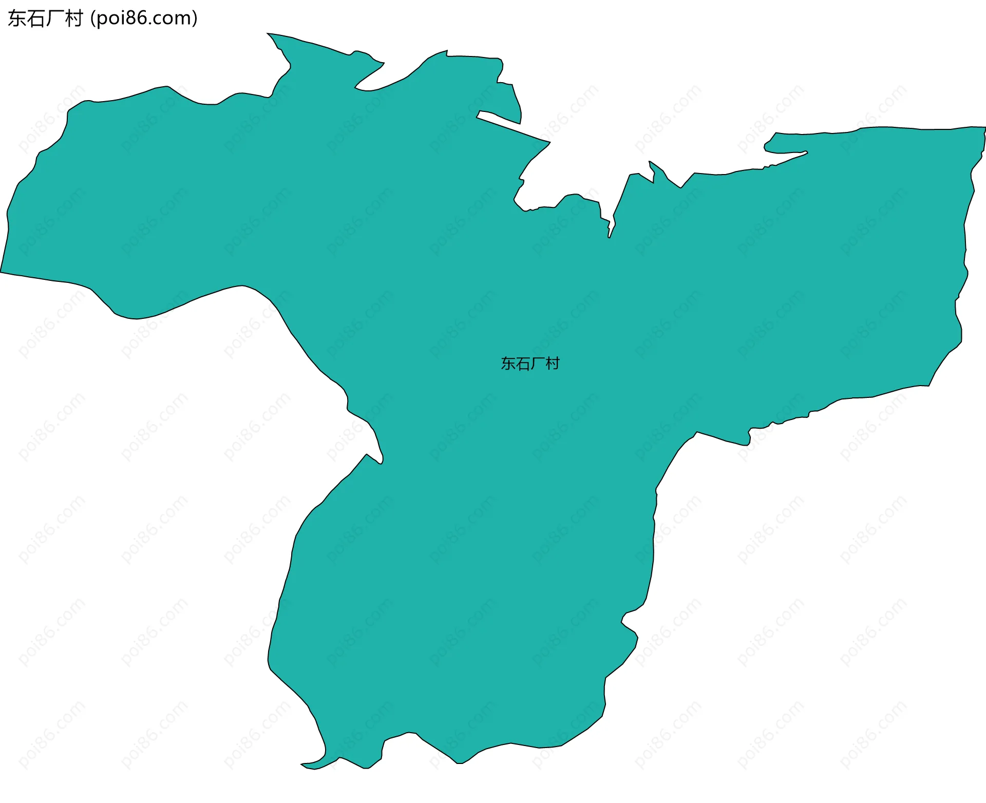 东石厂村边界地图
