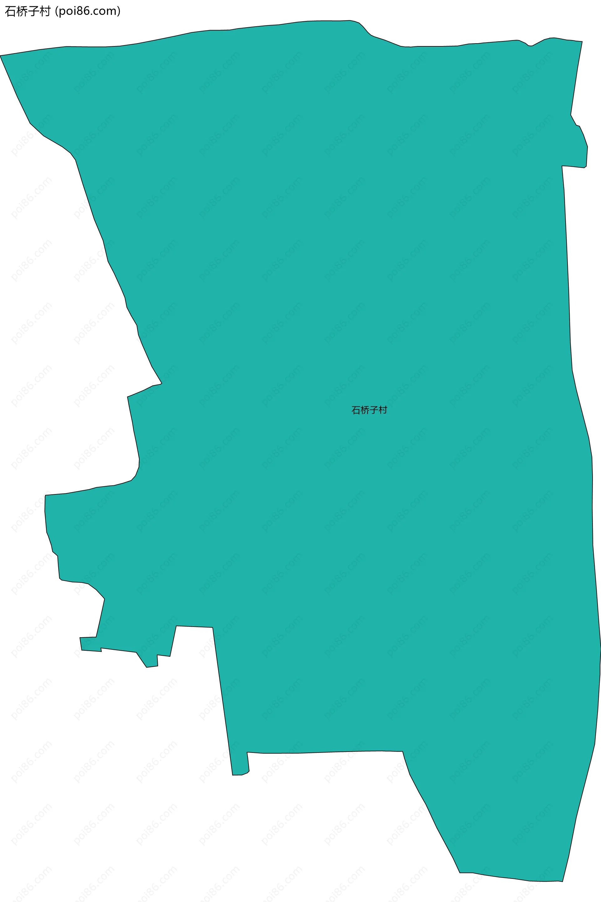 石桥子村边界地图