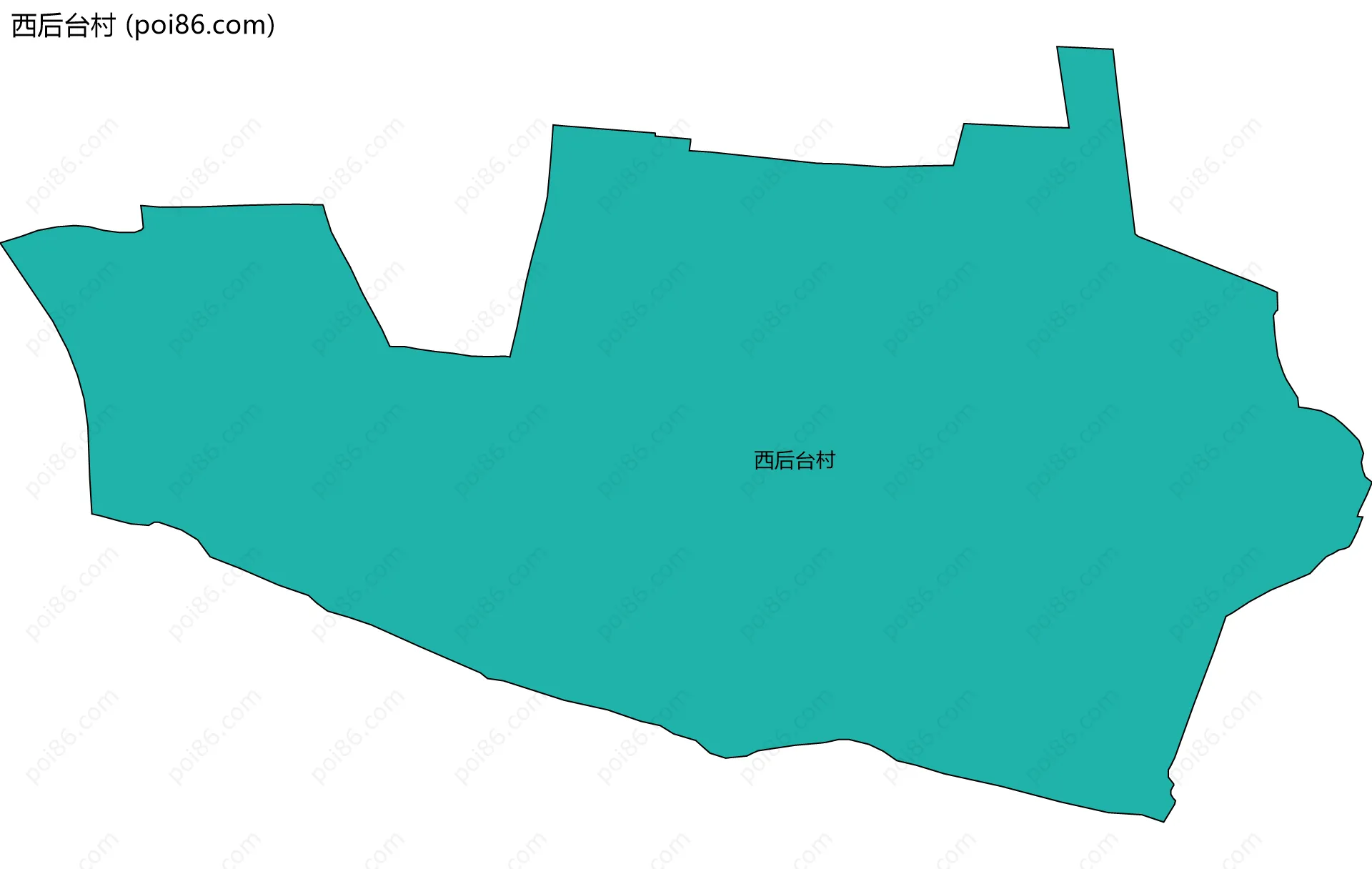 西后台村边界地图