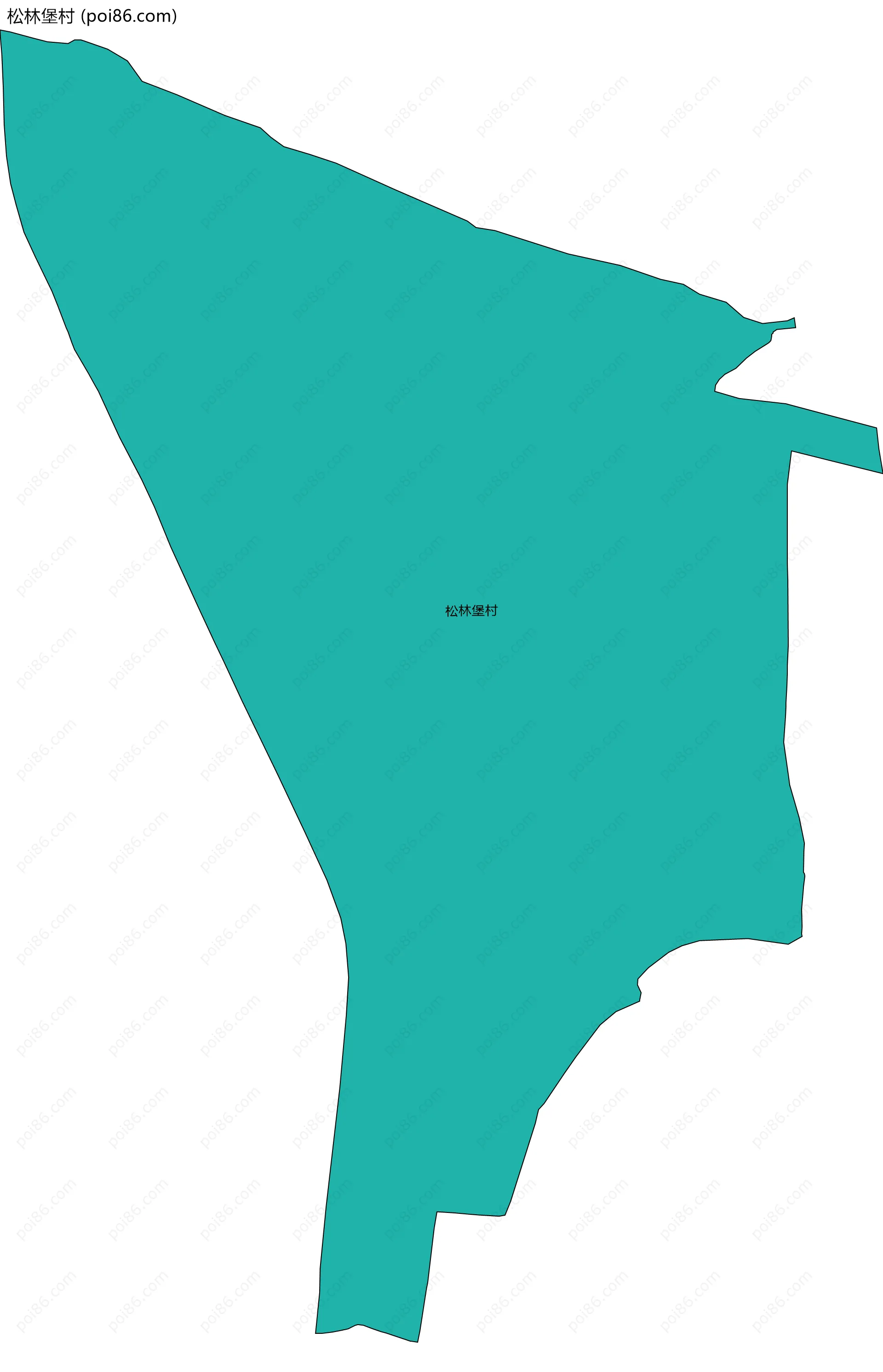 松林堡村边界地图