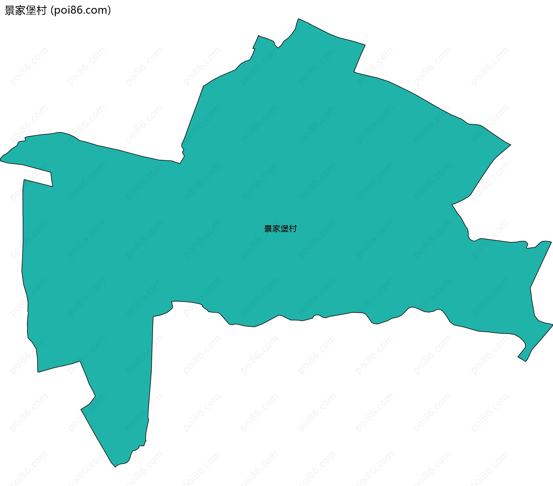 景家堡村边界地图