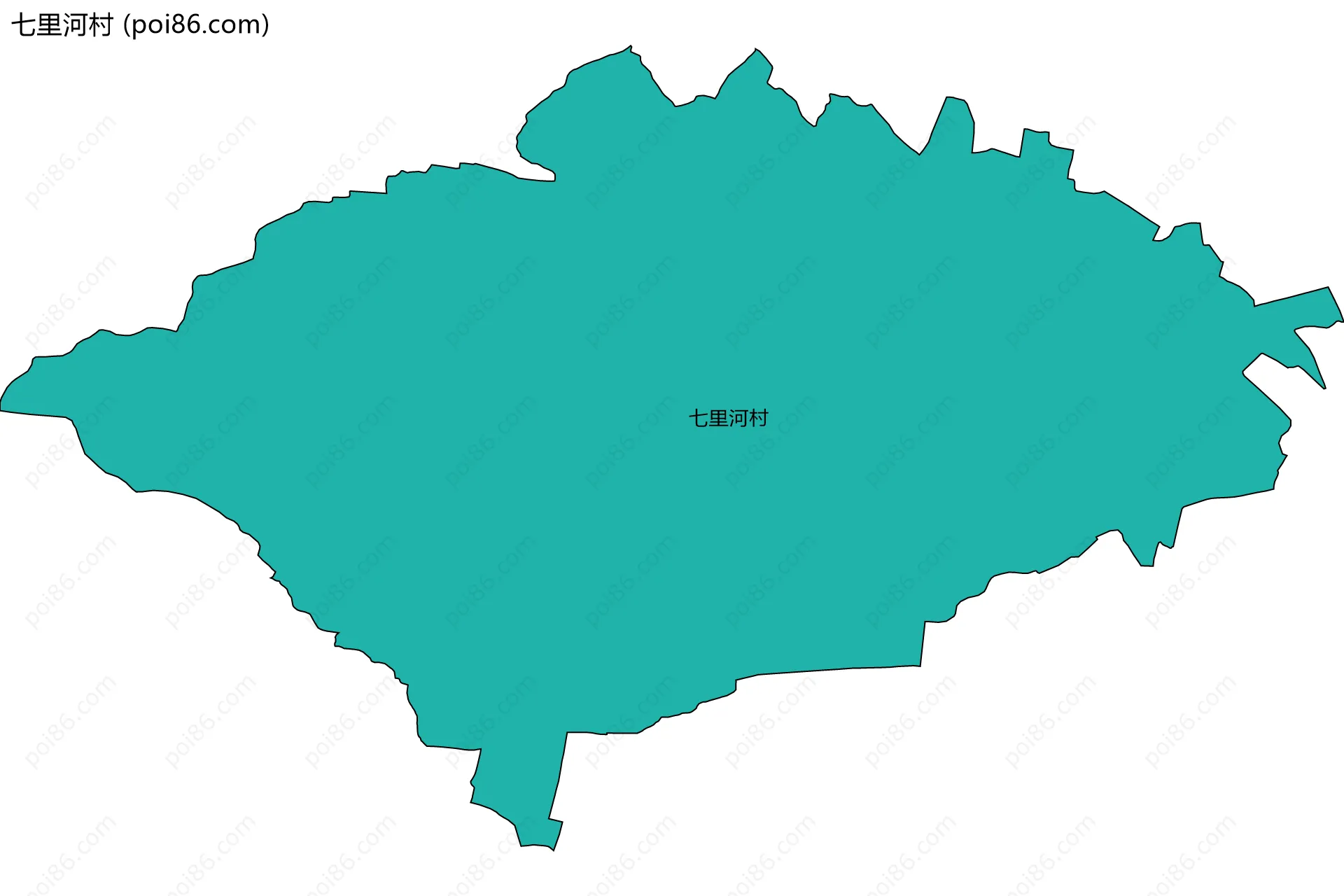 七里河村边界地图