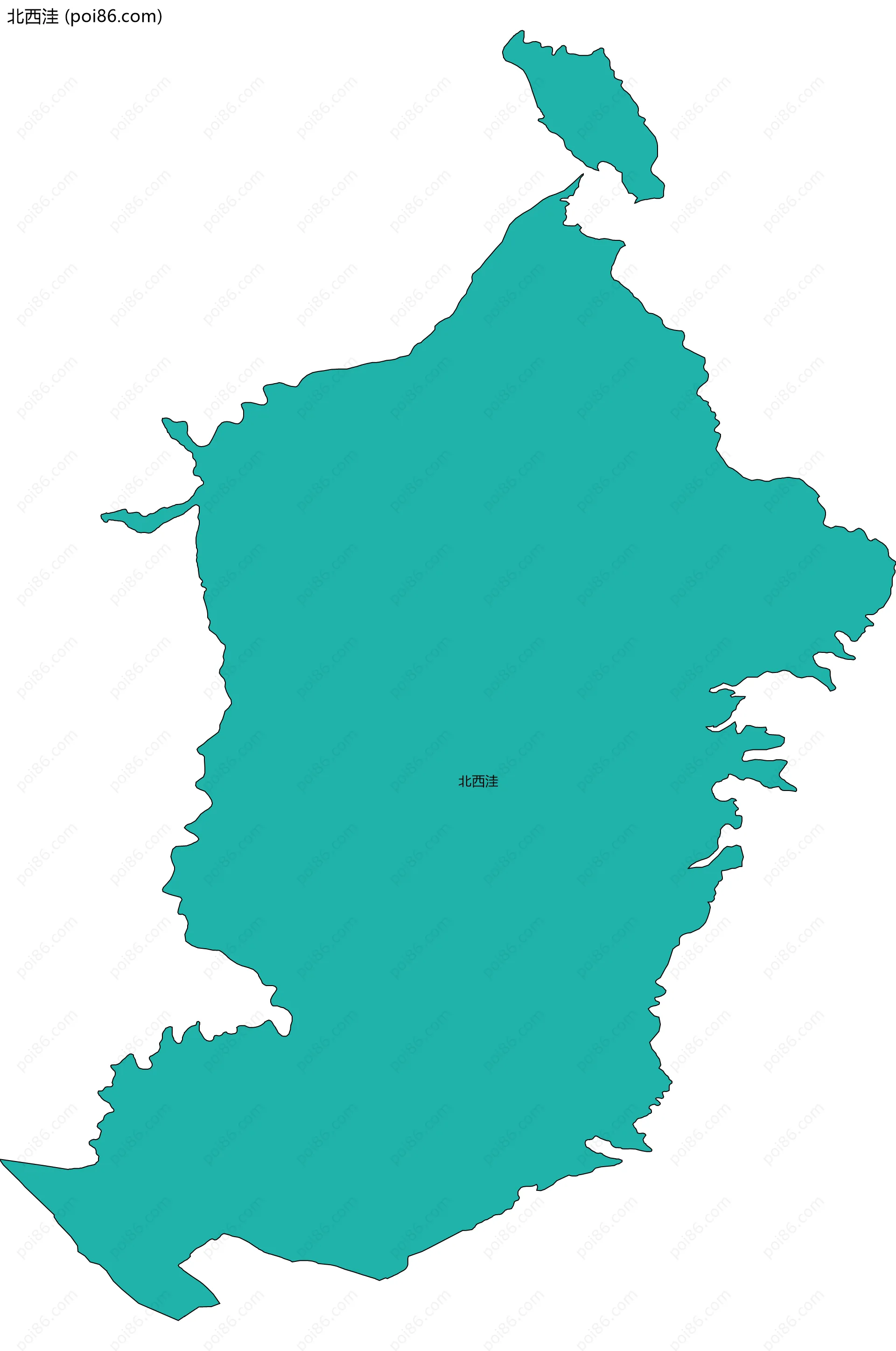 北西洼边界地图