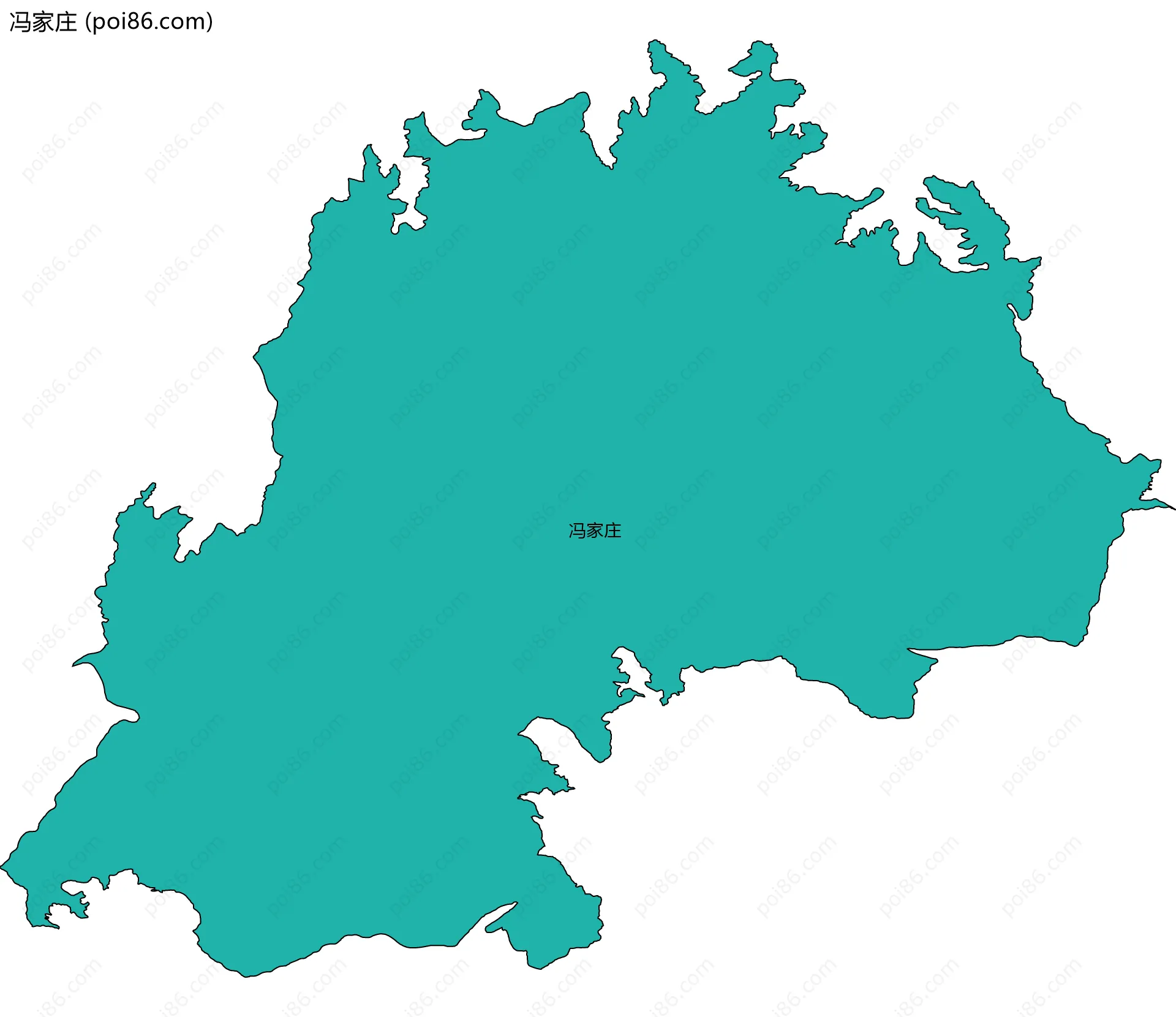 冯家庄边界地图