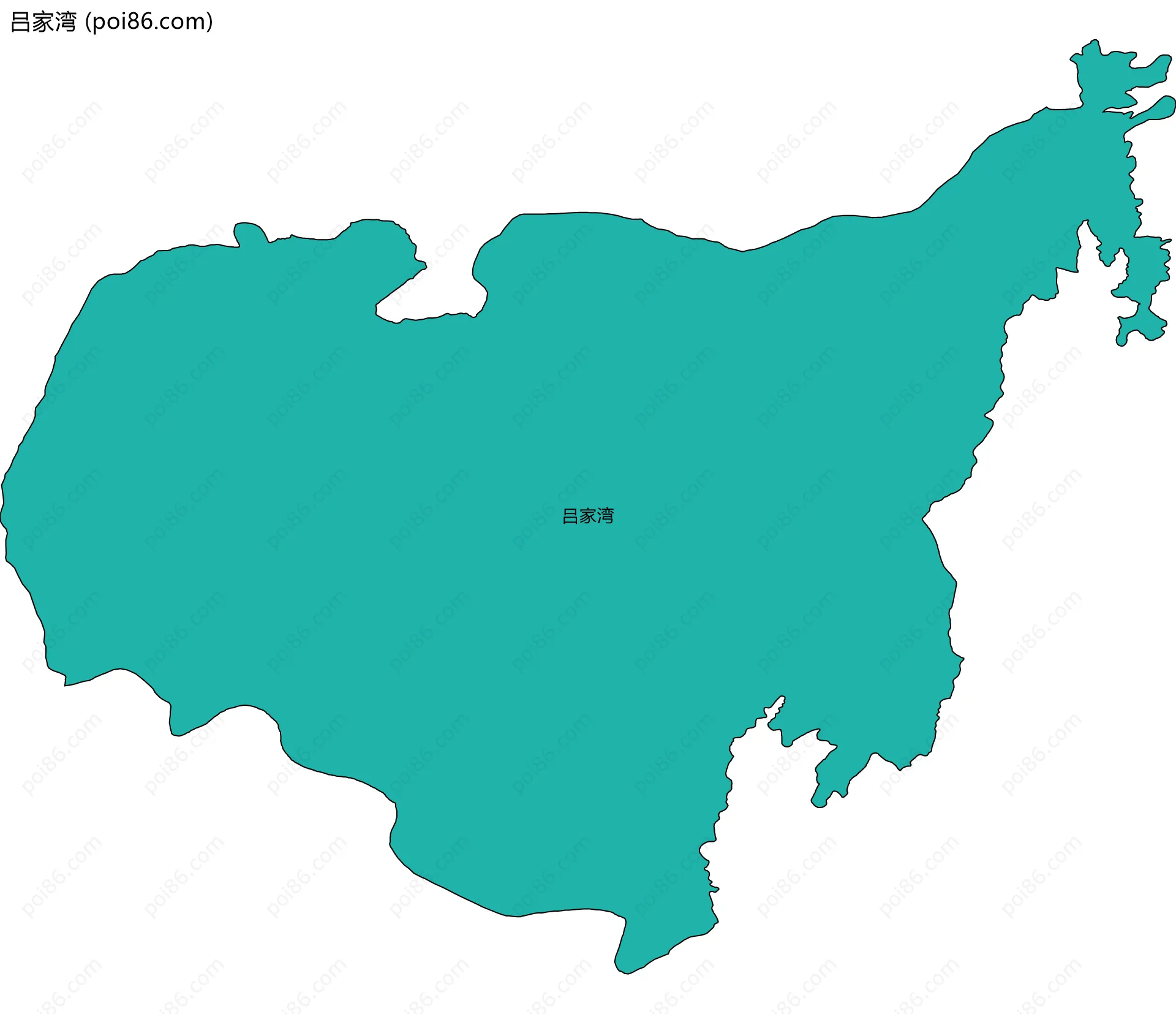 吕家湾边界地图