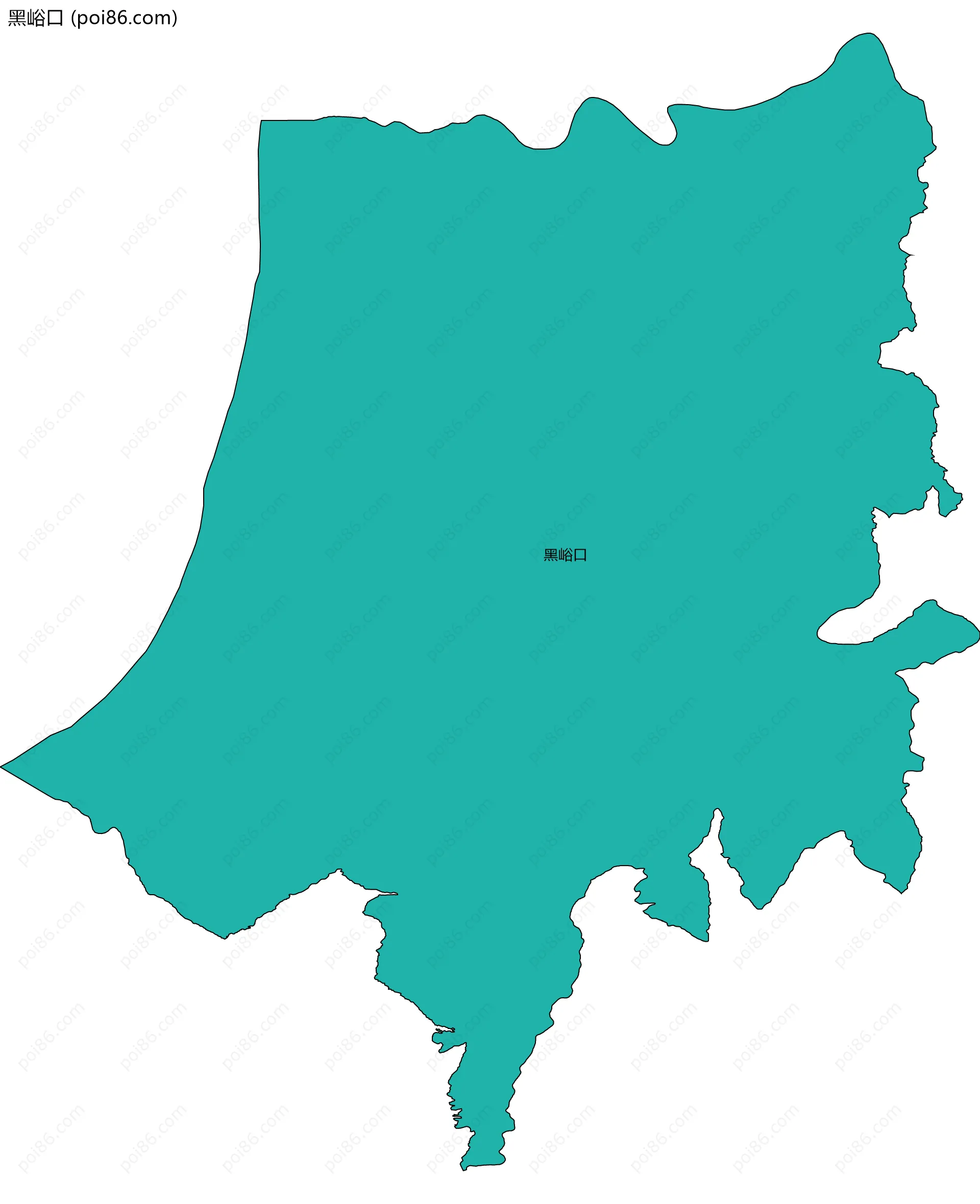 黑峪口边界地图