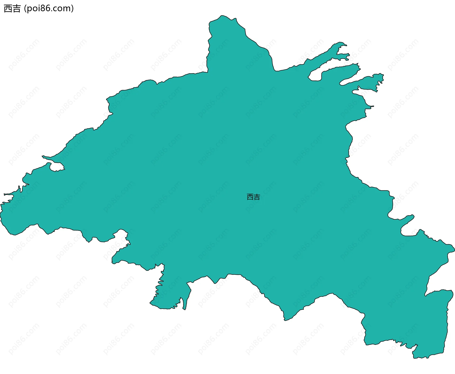 西吉边界地图