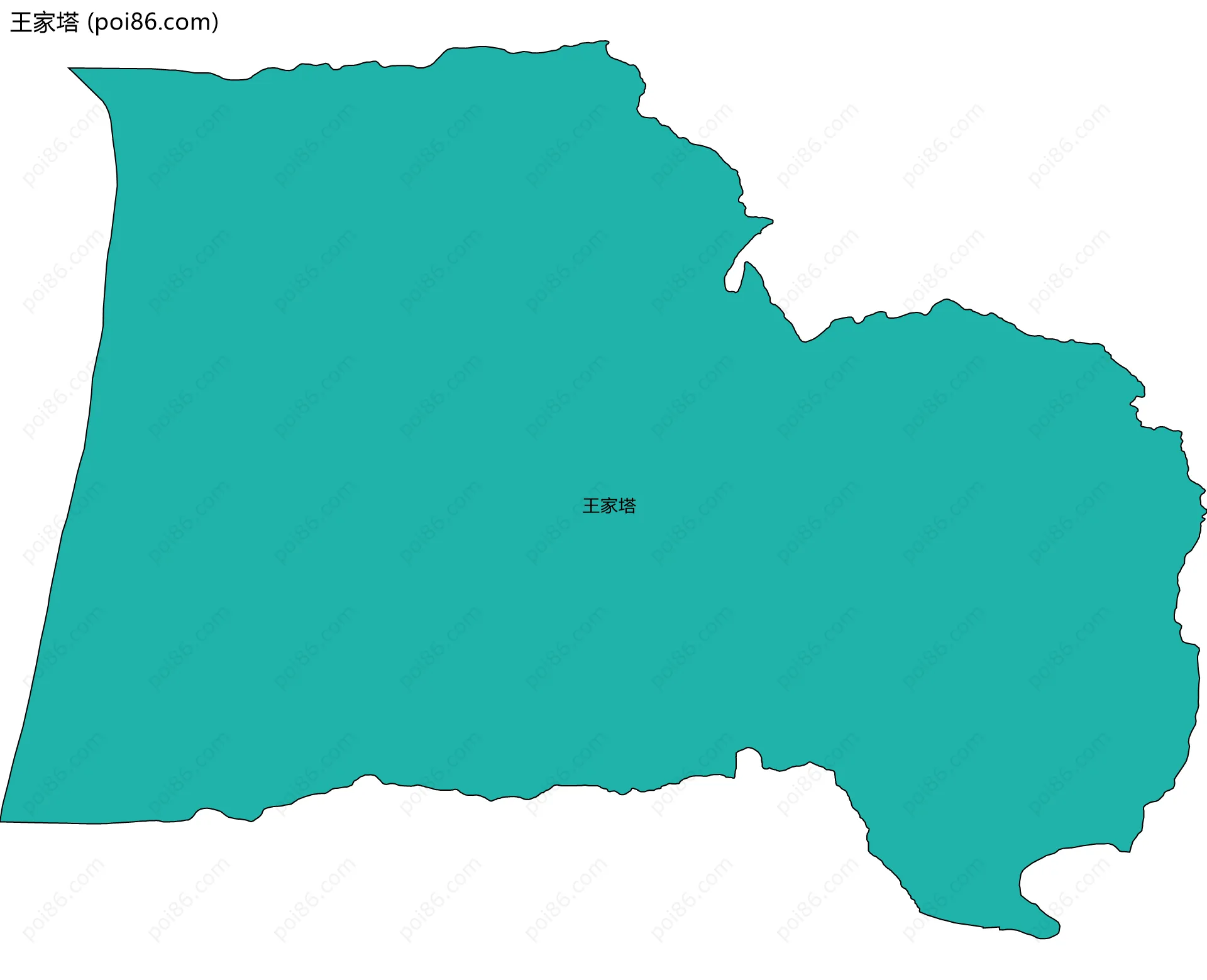 王家塔边界地图
