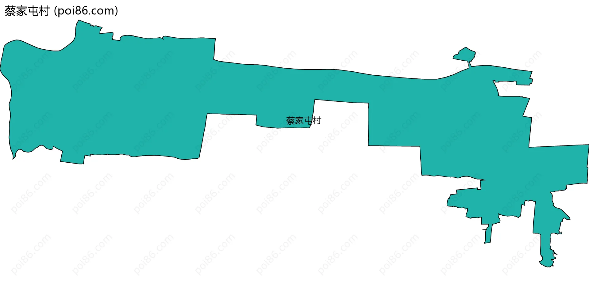 蔡家屯村边界地图