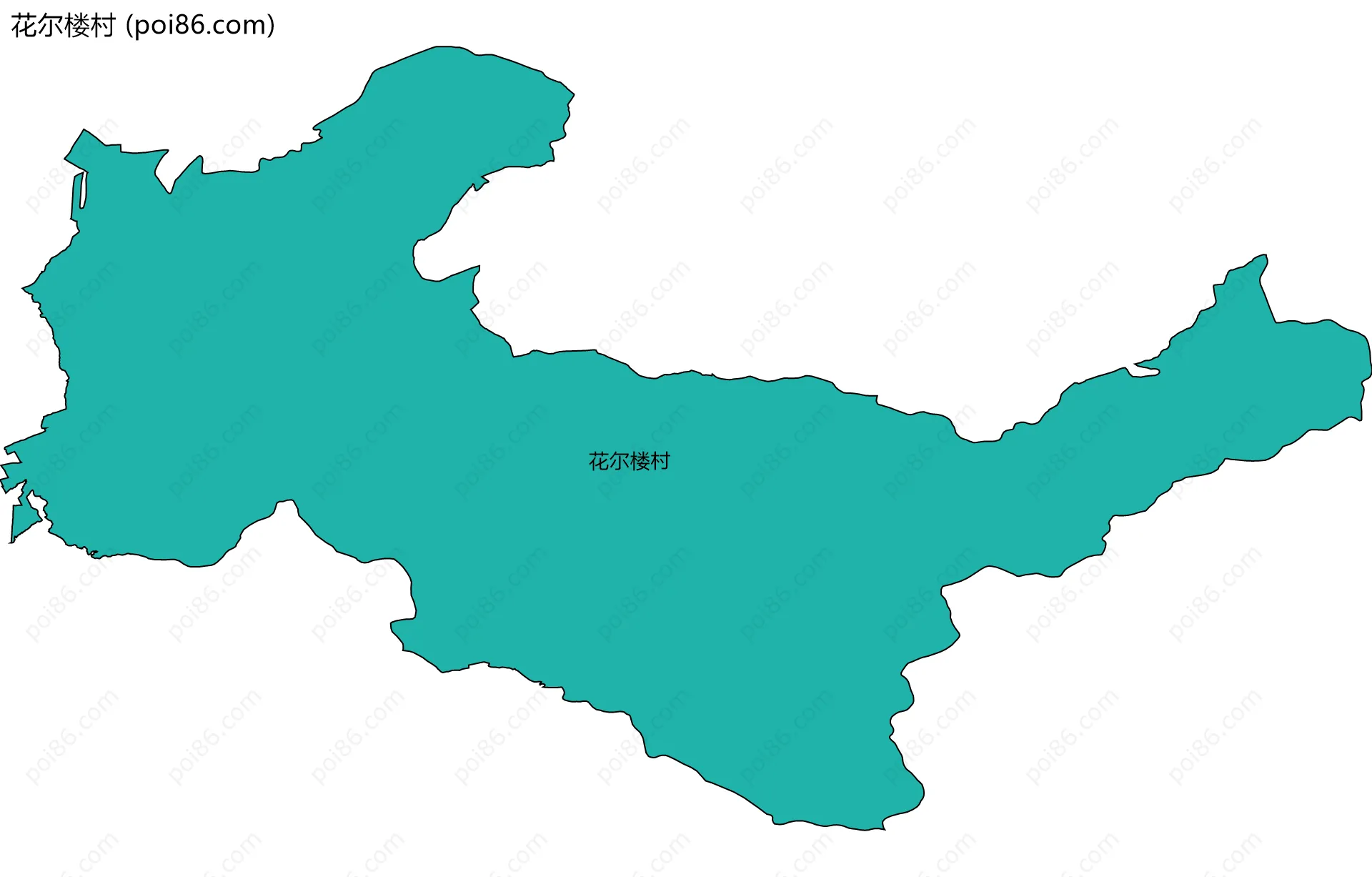 花尔楼村边界地图