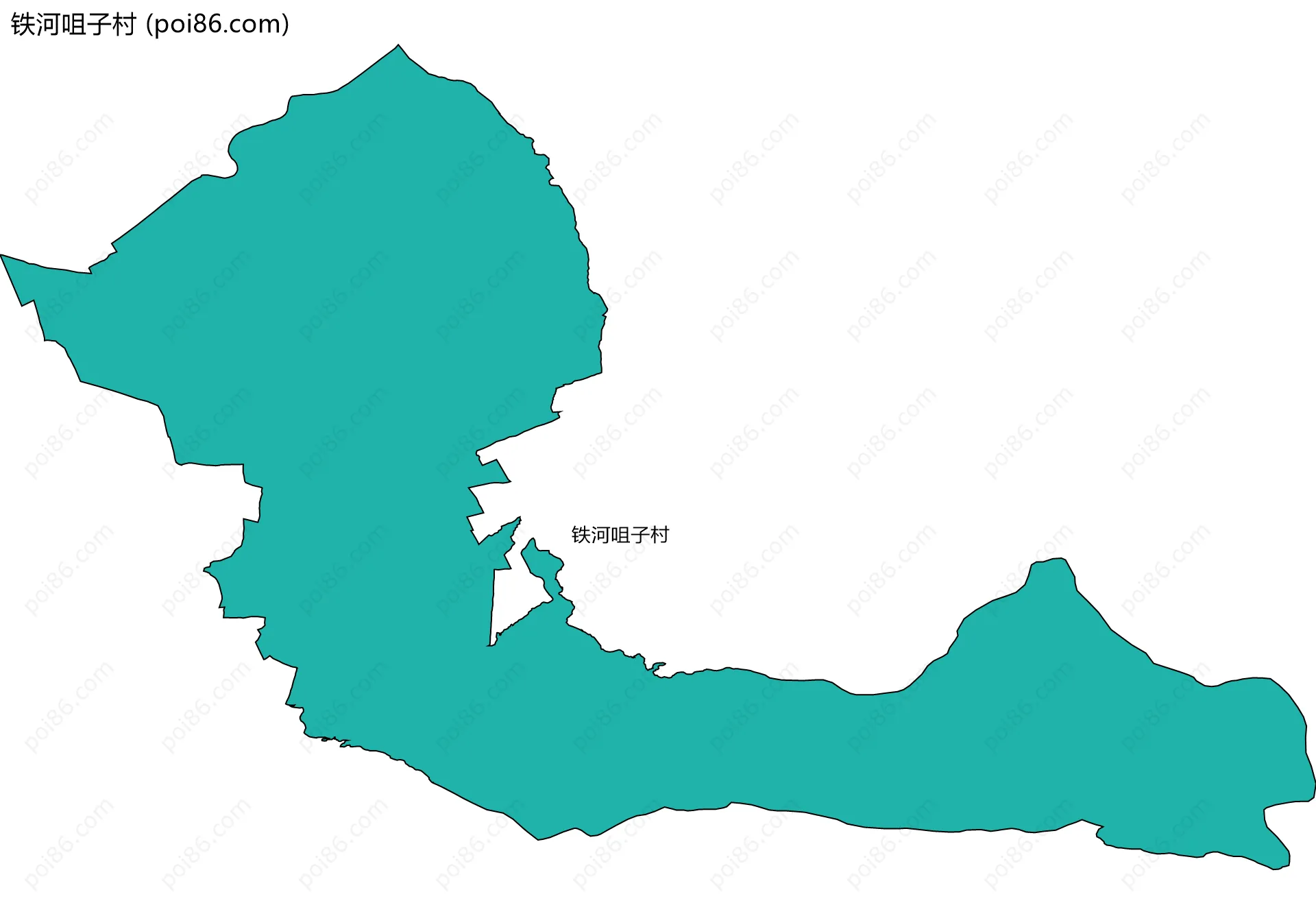 铁河咀子村边界地图