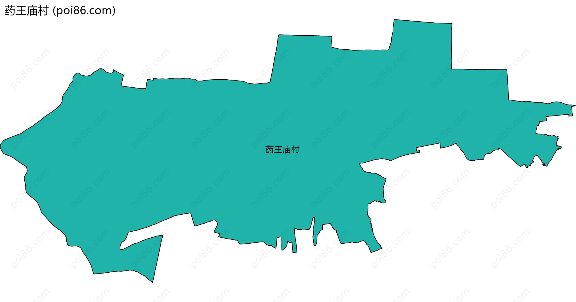 药王庙村边界地图