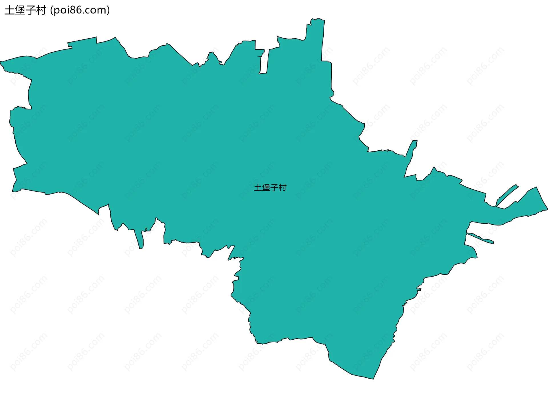 土堡子村边界地图