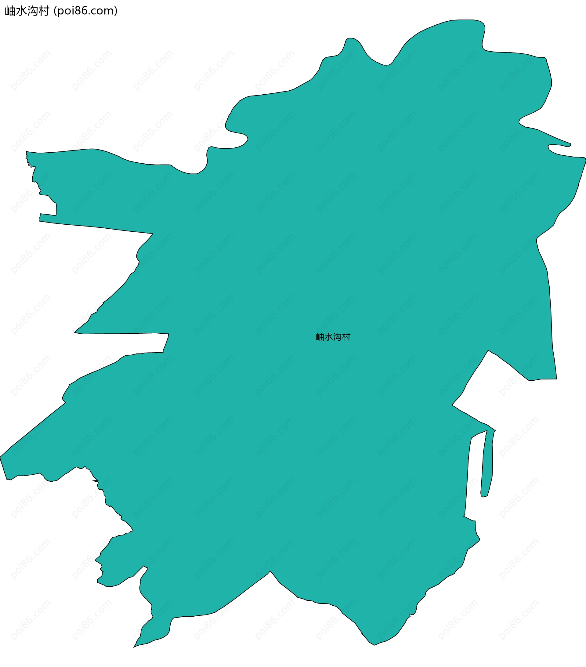 岫水沟村边界地图