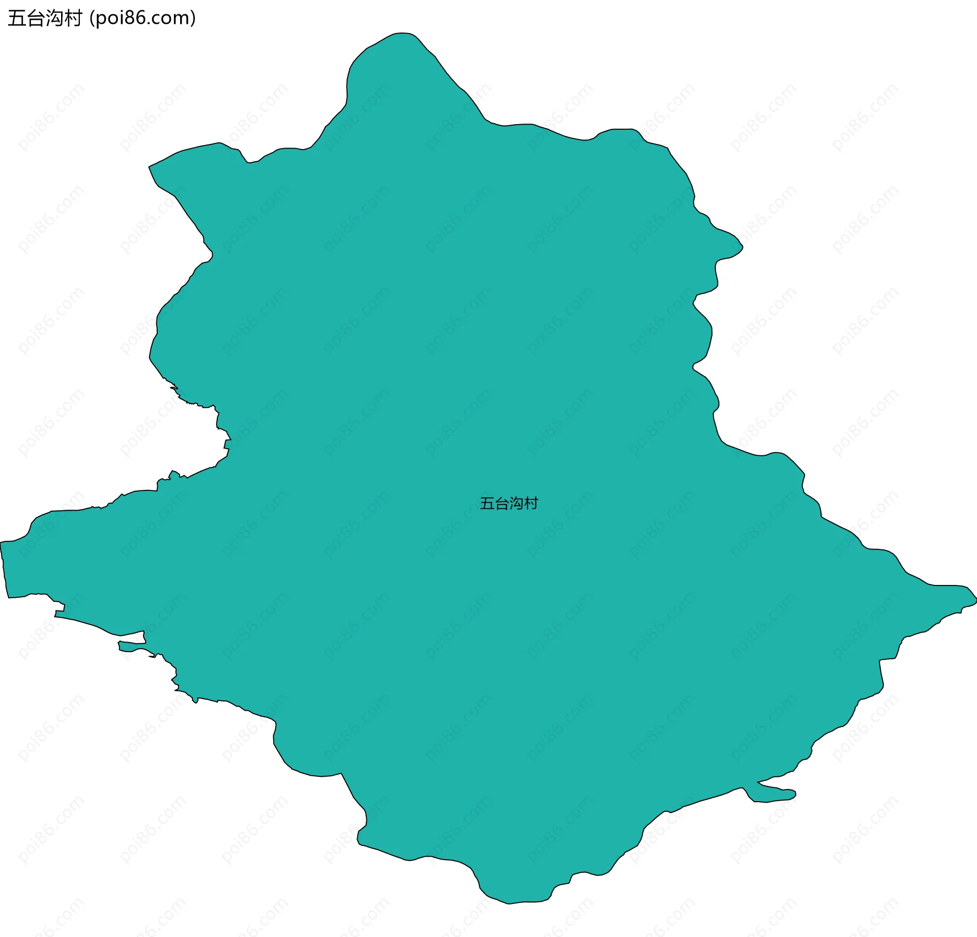 五台沟村边界地图