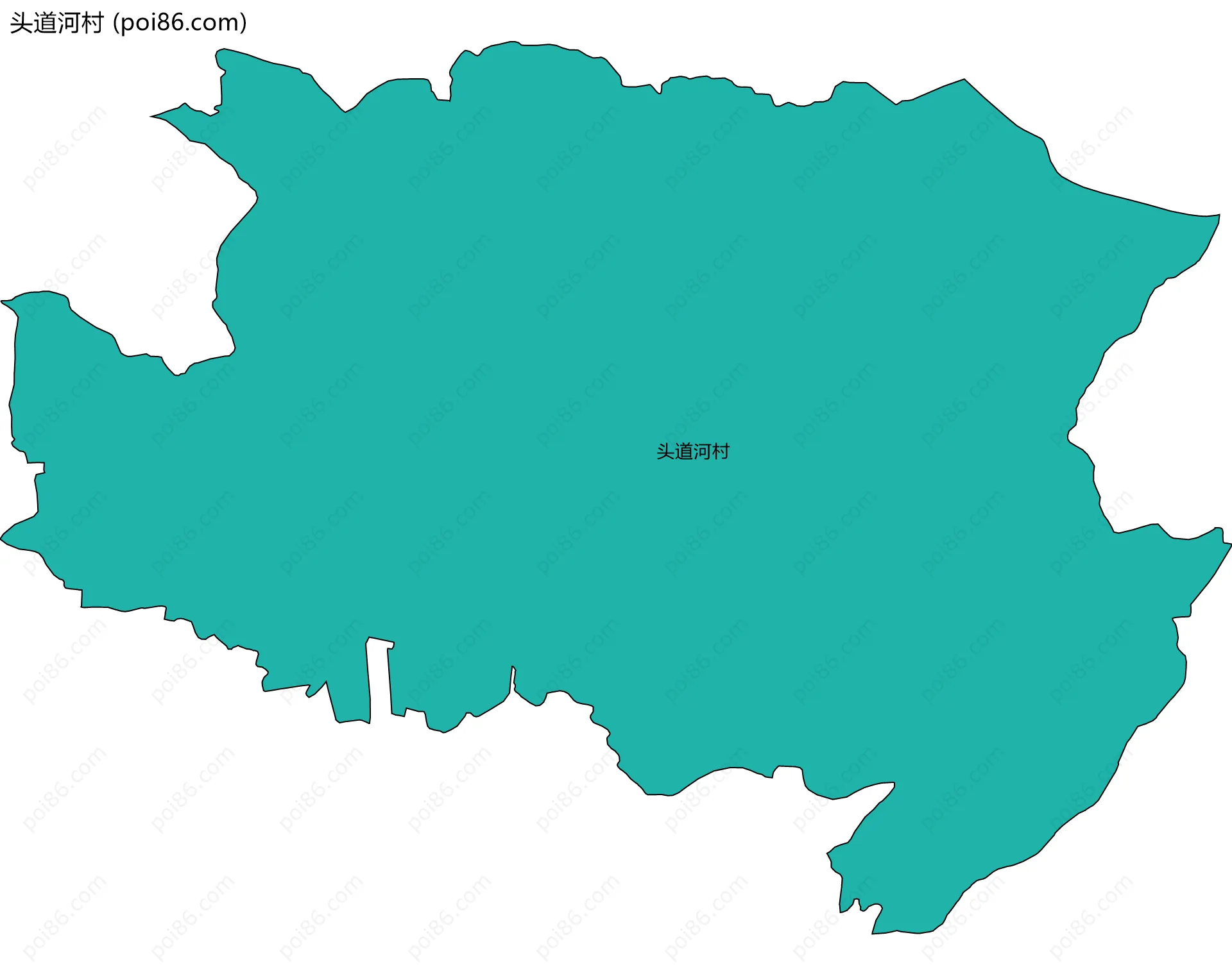 头道河村边界地图