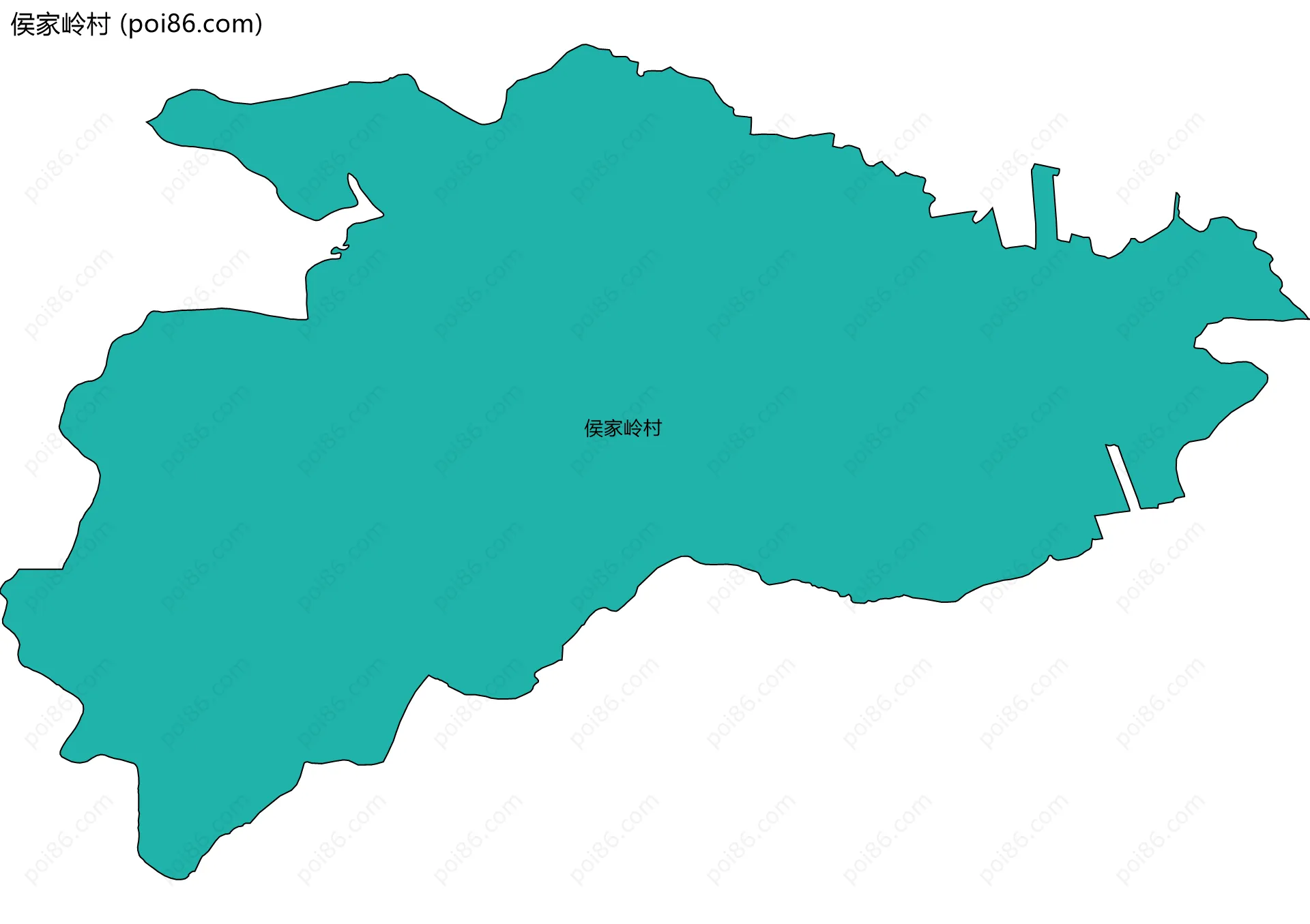 侯家岭村边界地图