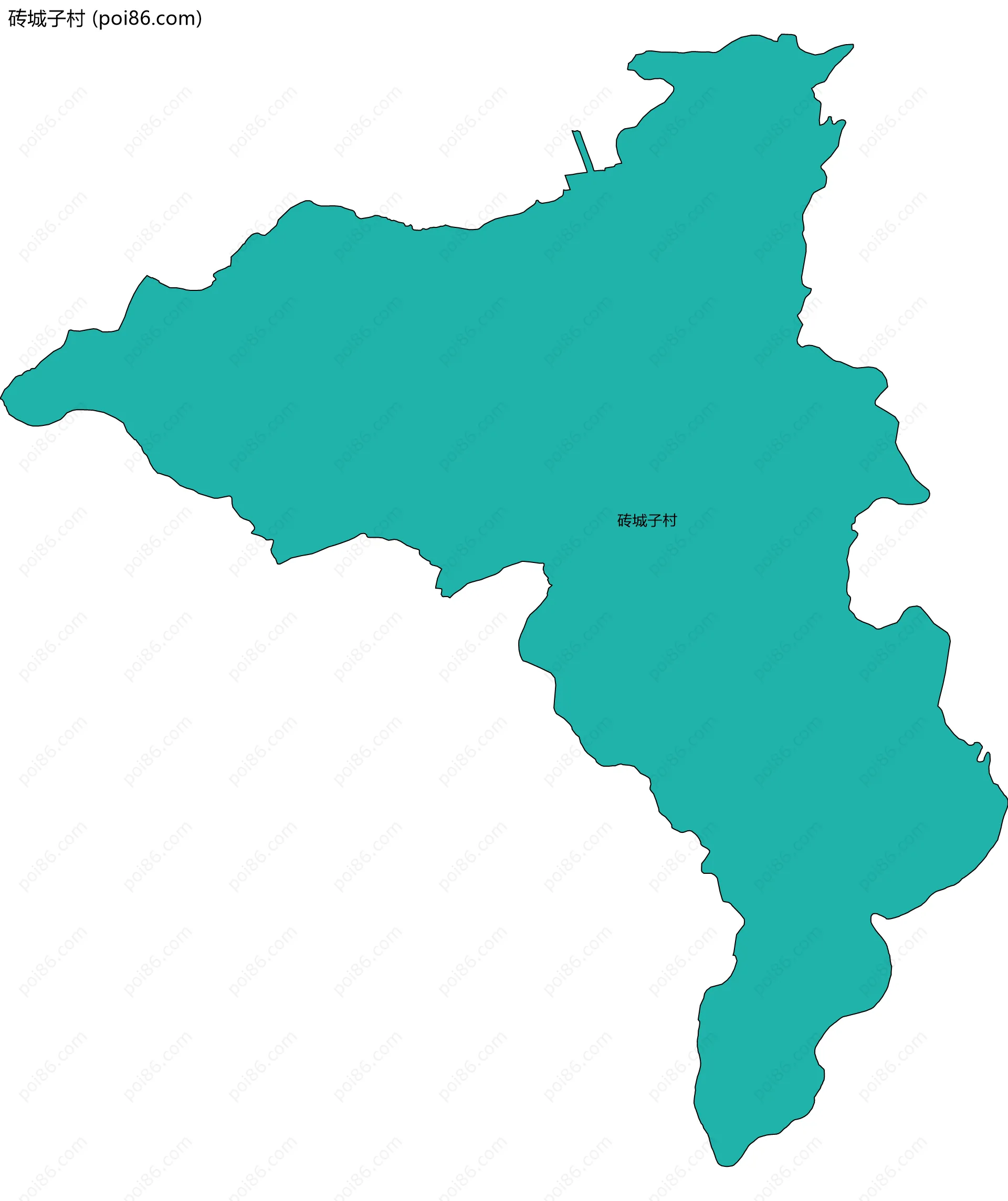 砖城子村边界地图