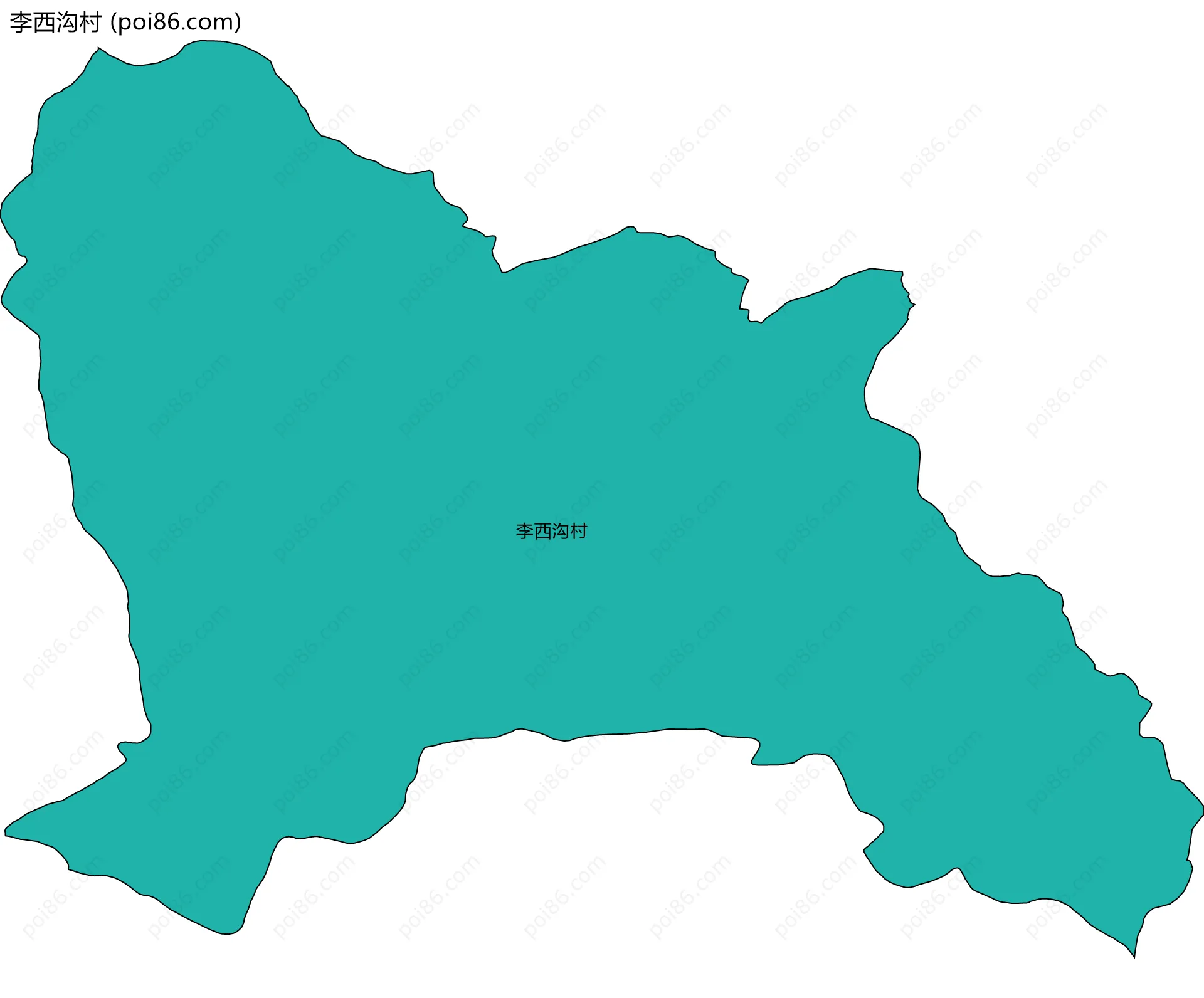 李西沟村边界地图