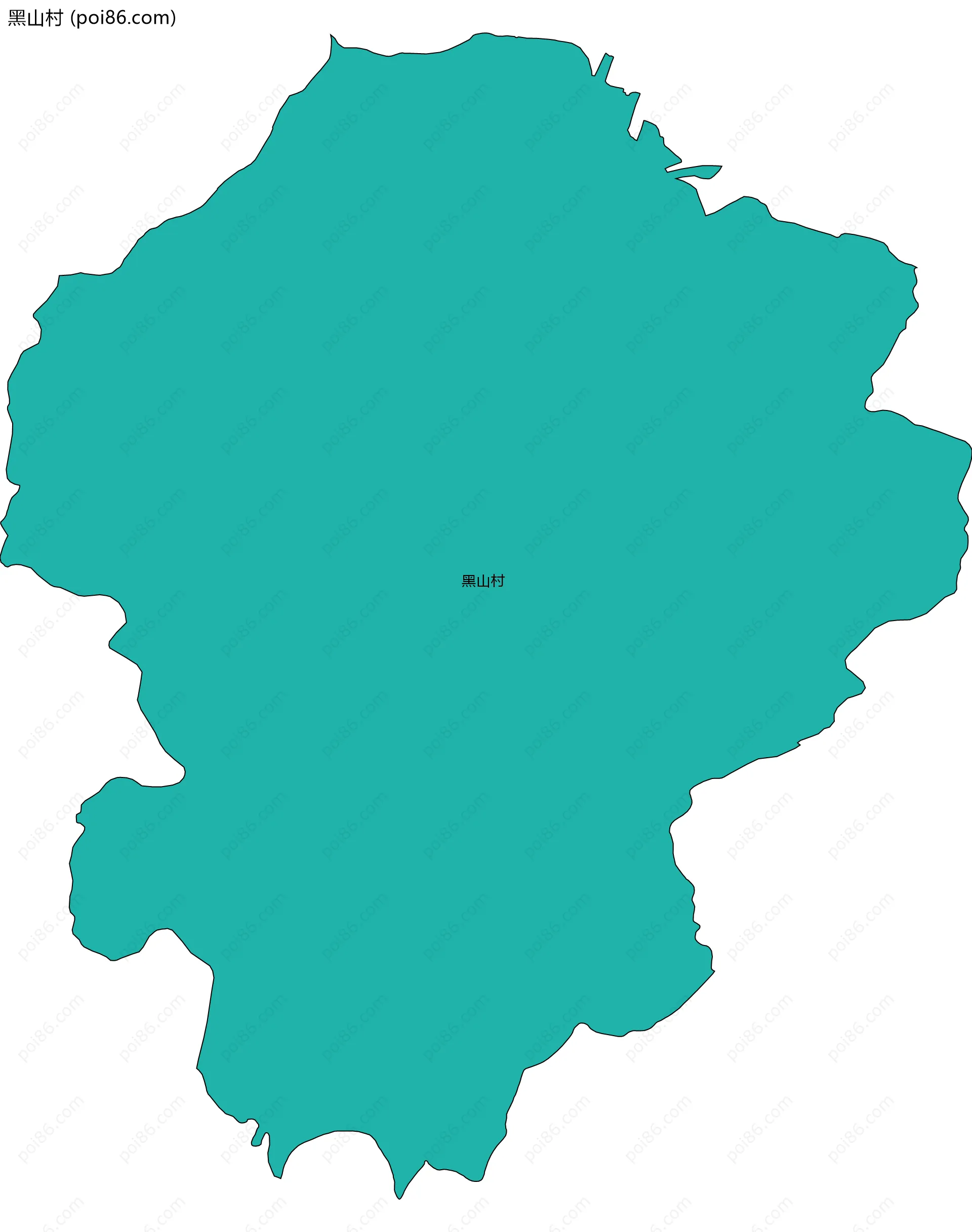 黑山村边界地图