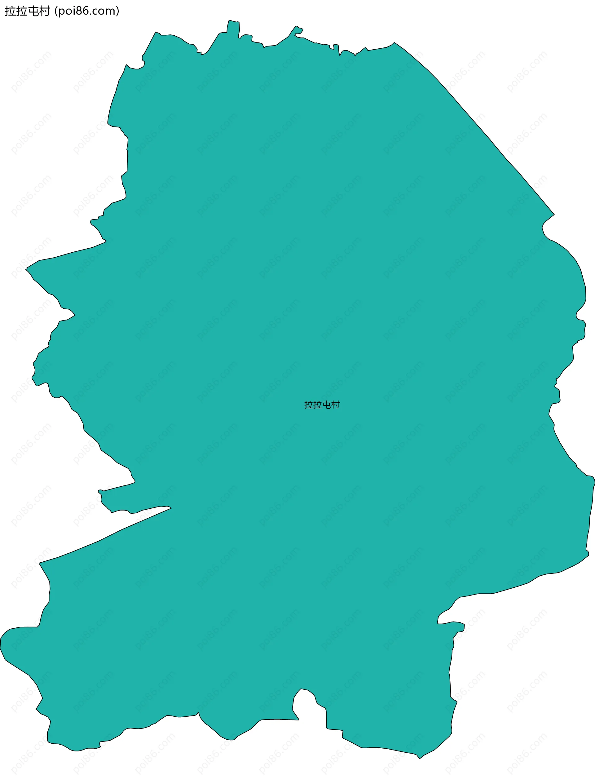 拉拉屯村边界地图