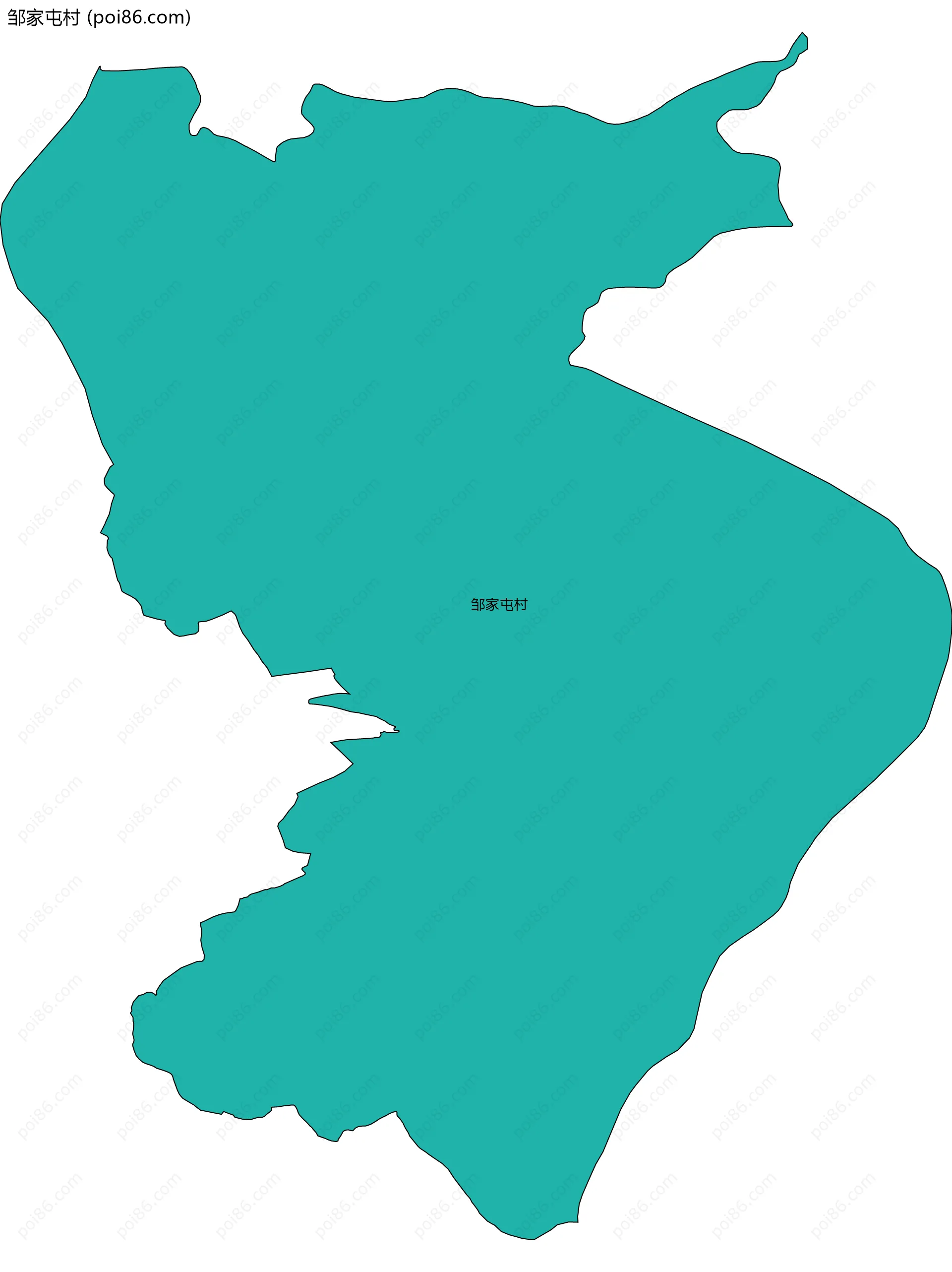 邹家屯村边界地图