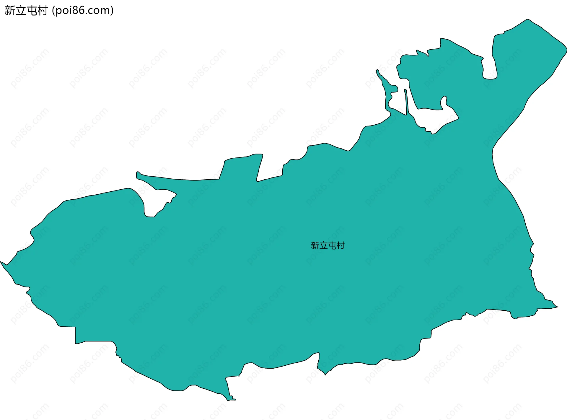 新立屯村边界地图