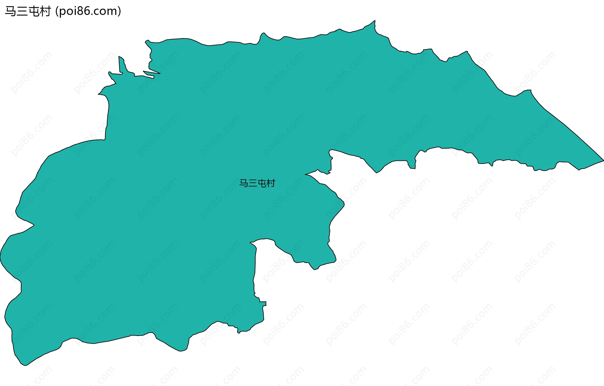 马三屯村边界地图