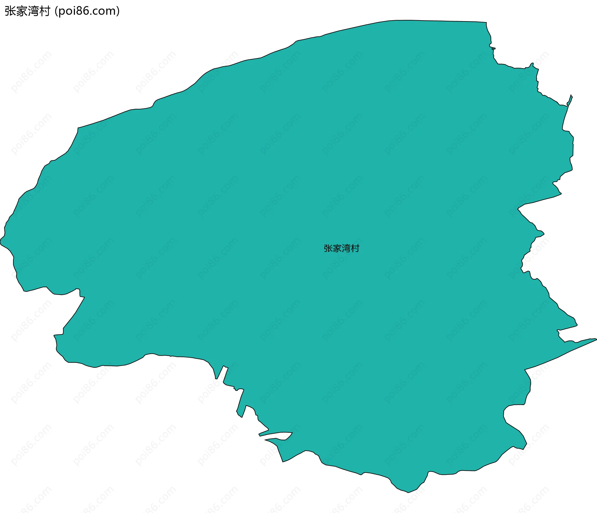 张家湾村边界地图
