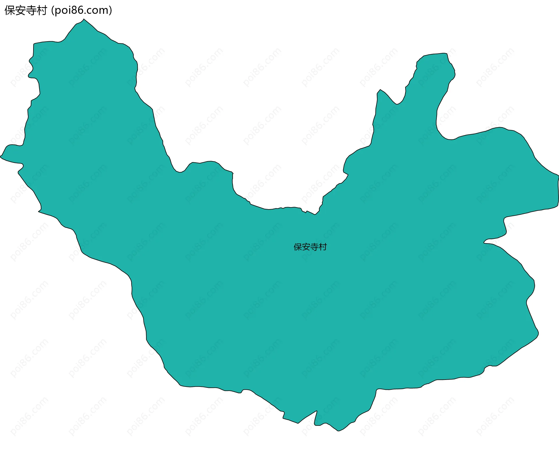 保安寺村边界地图