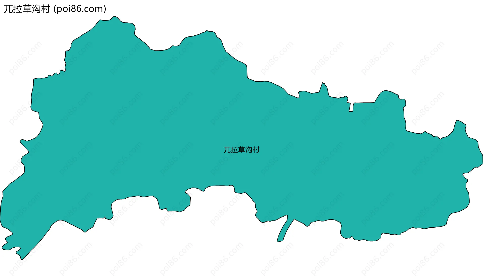 兀拉草沟村边界地图