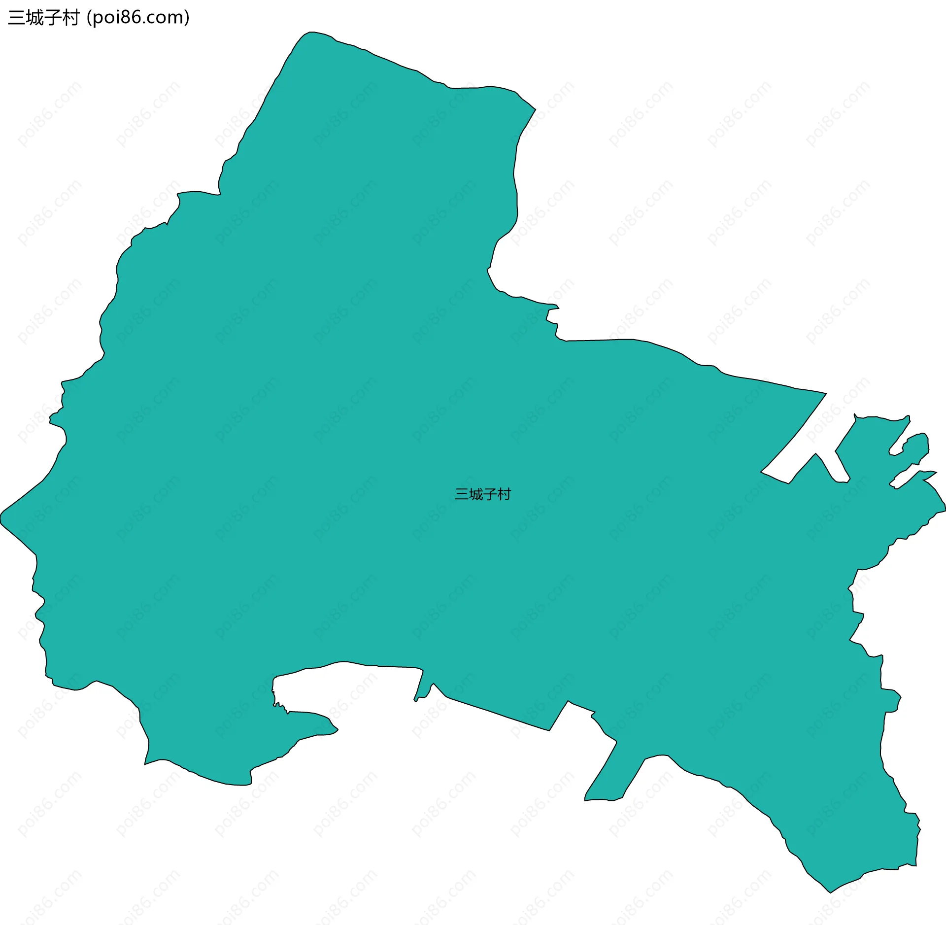 三城子村边界地图