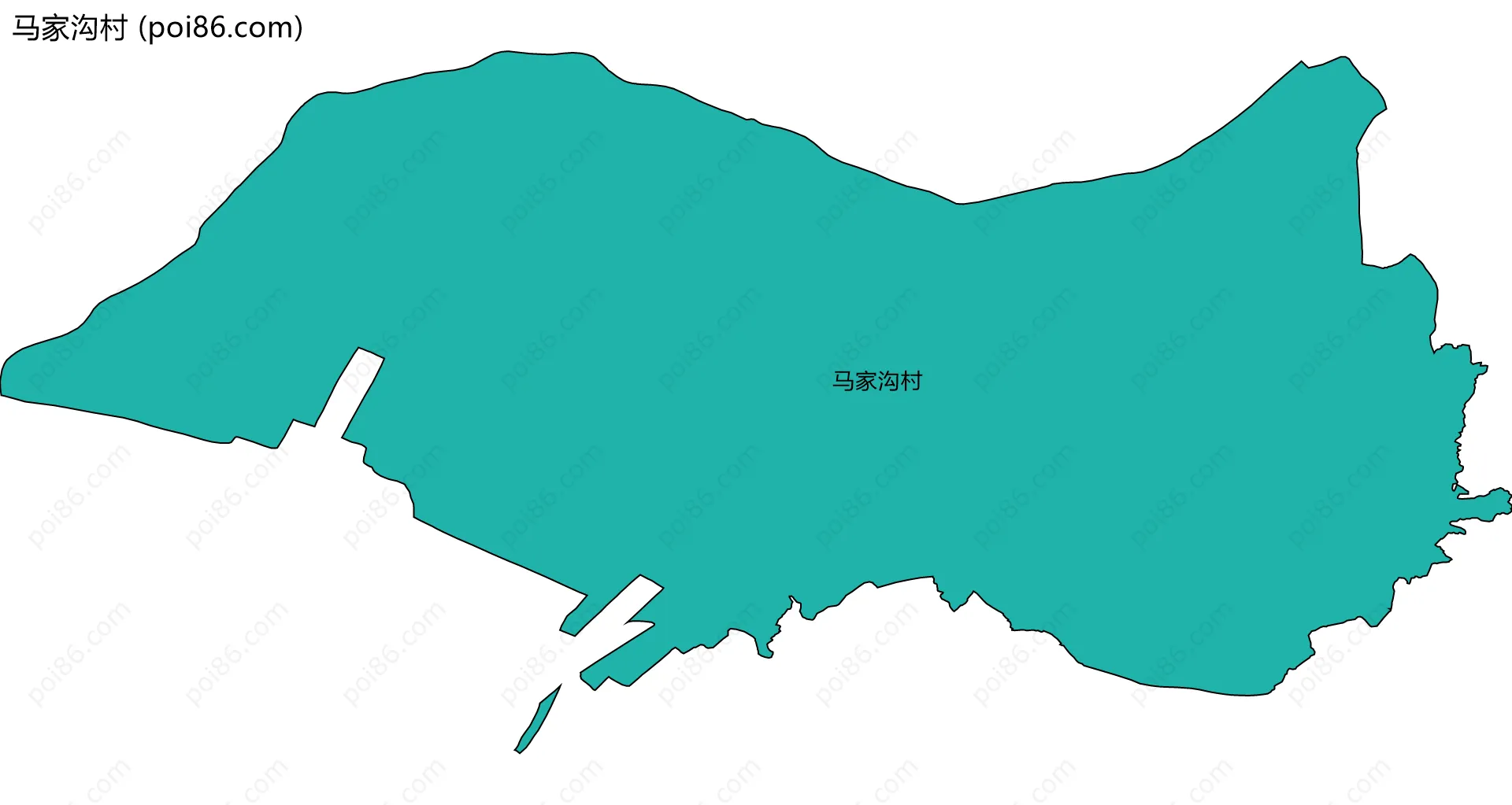 马家沟村边界地图