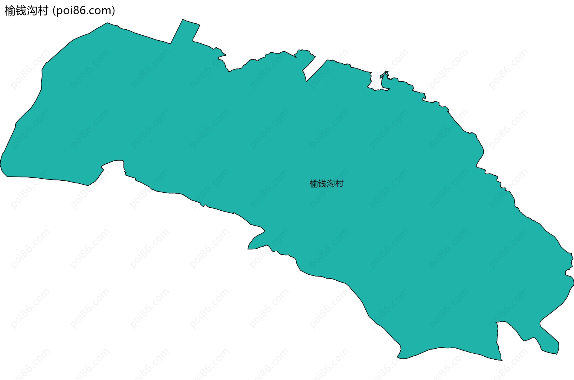 榆钱沟村边界地图