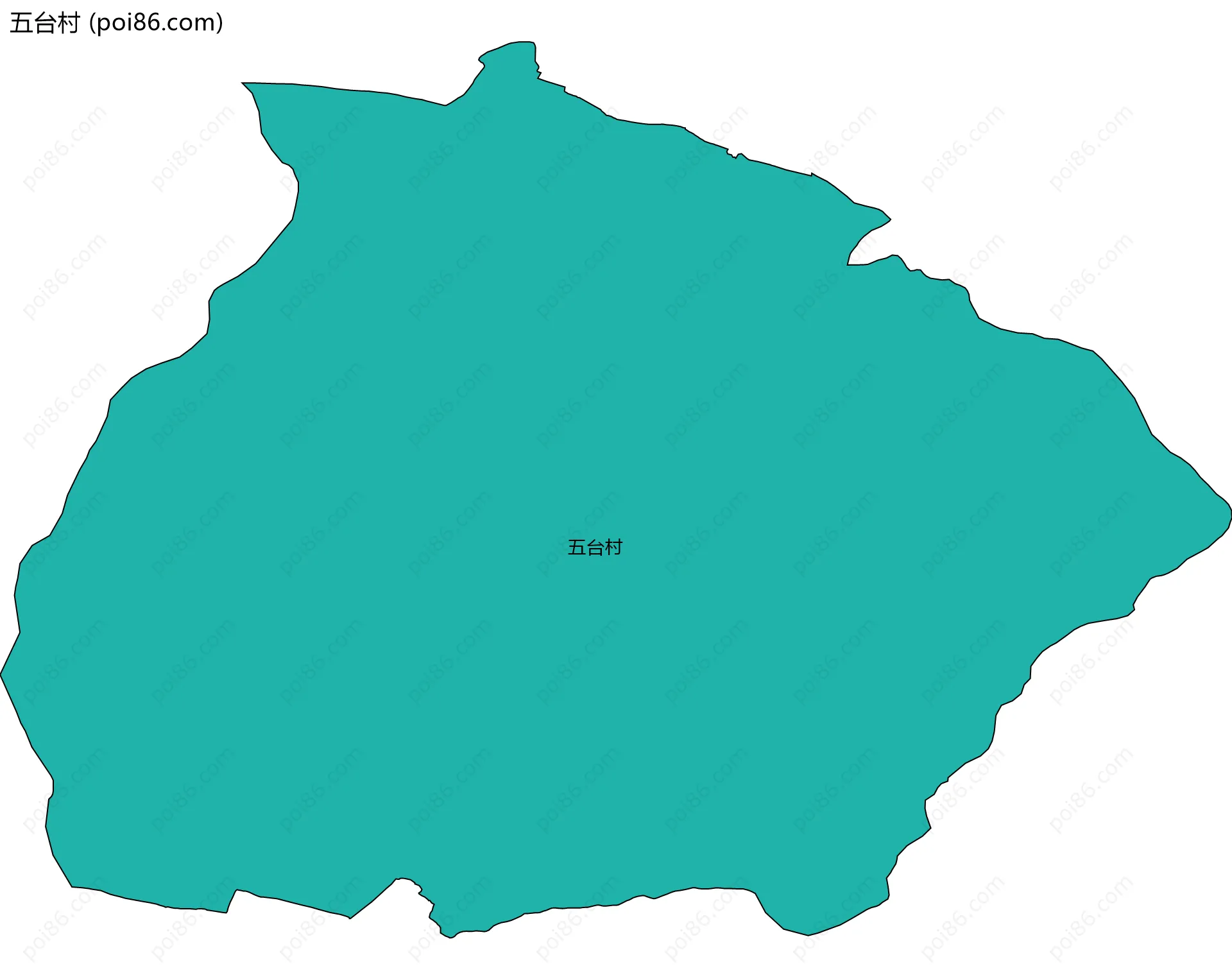 五台村边界地图