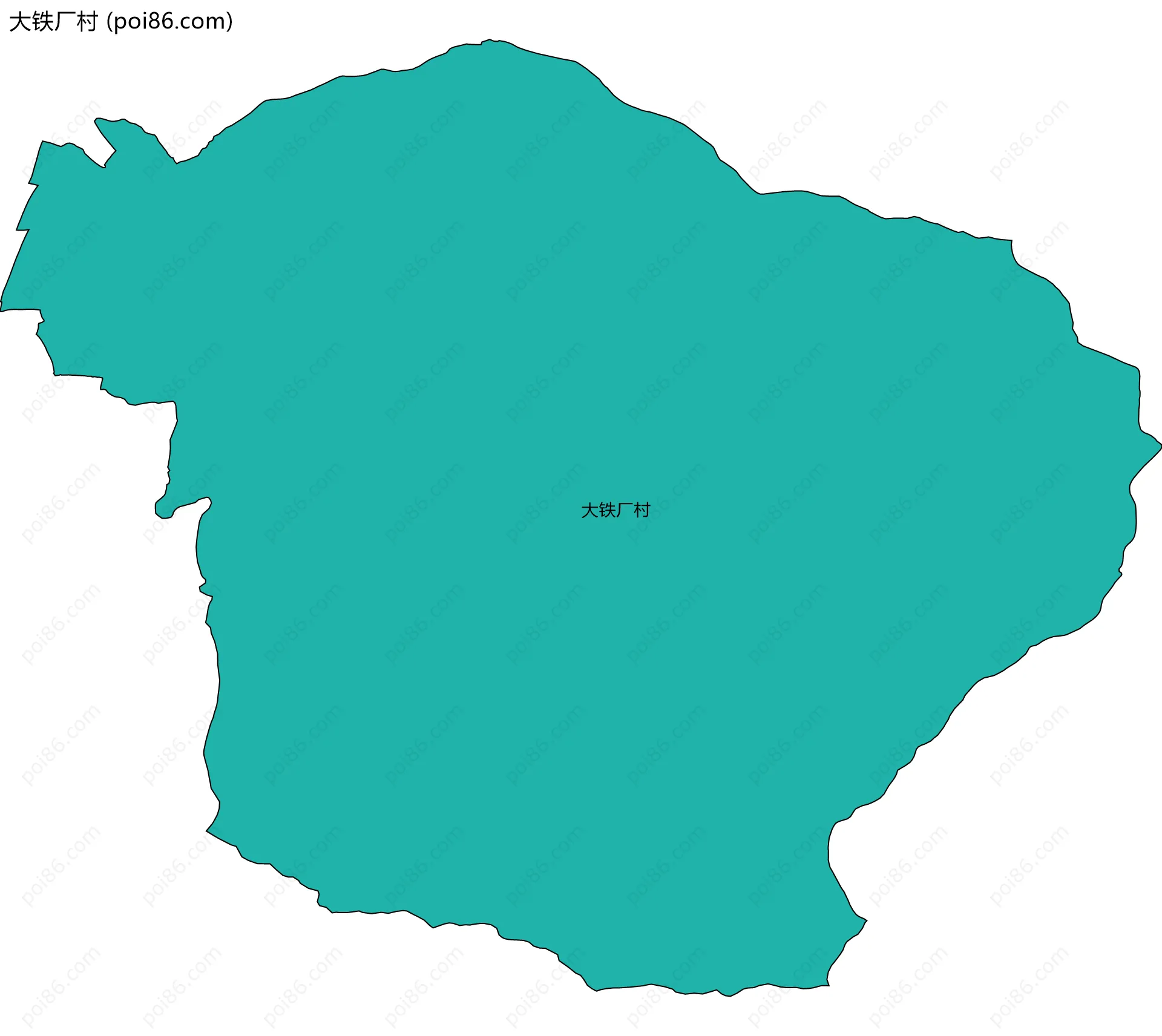大铁厂村边界地图